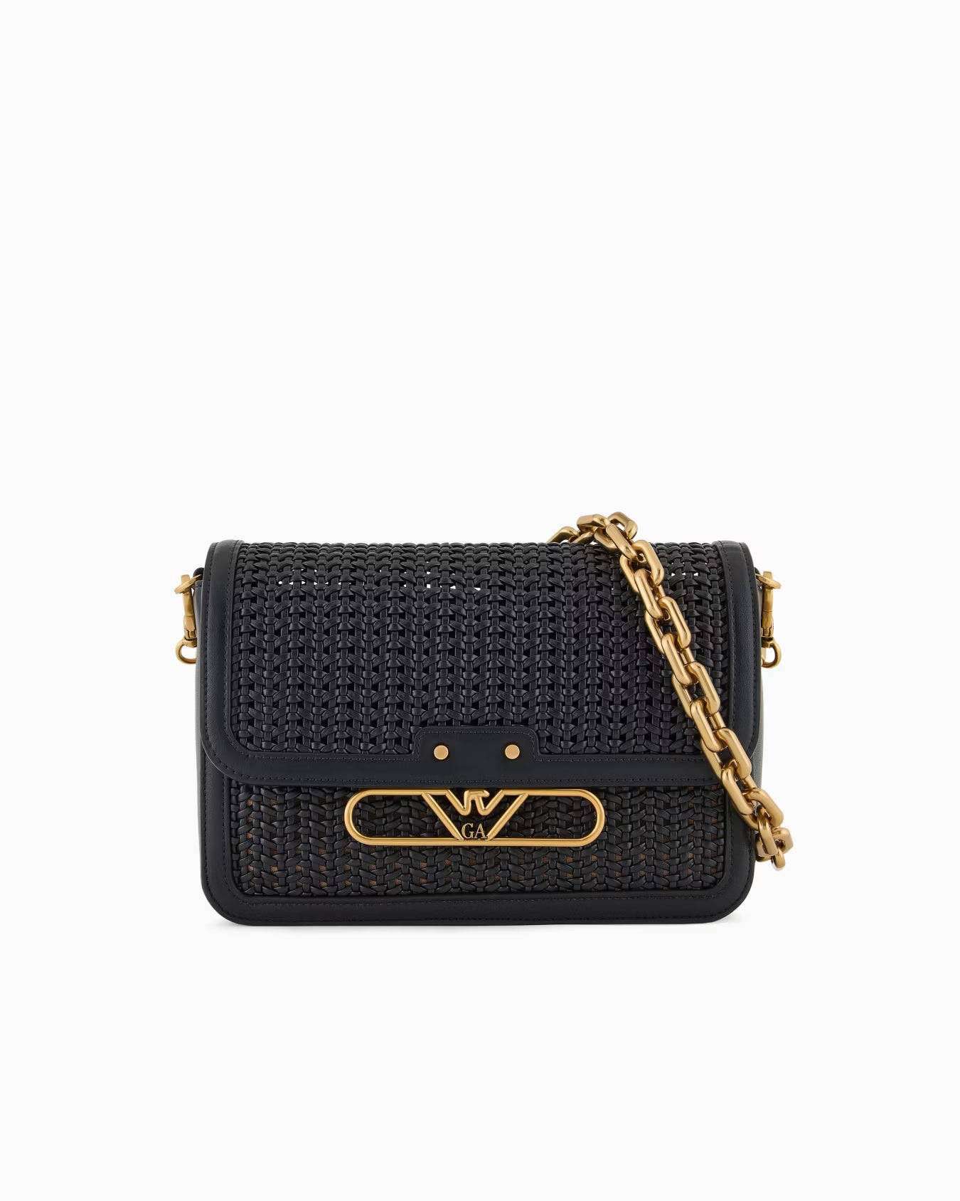Sac bandoulière ARMANI entrelacé avec logo aigle en métal 
