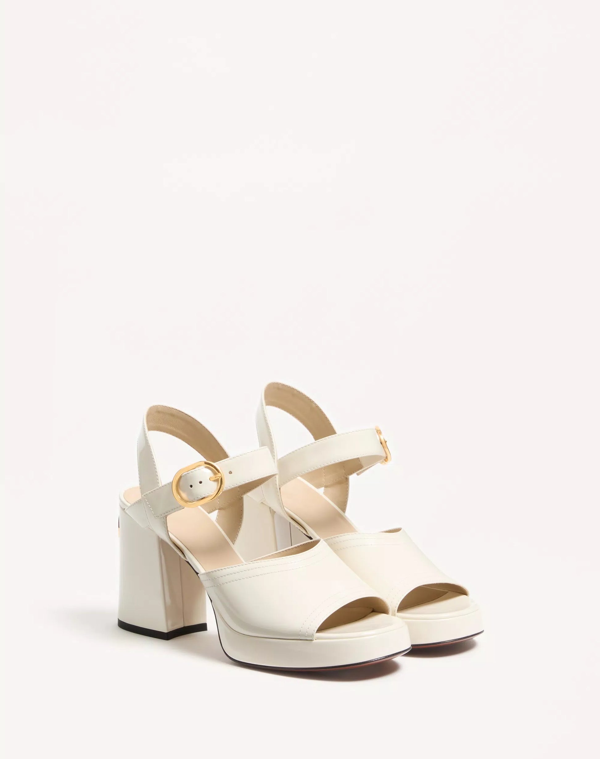 Fawcette polished calfskin platform sandal 100mm