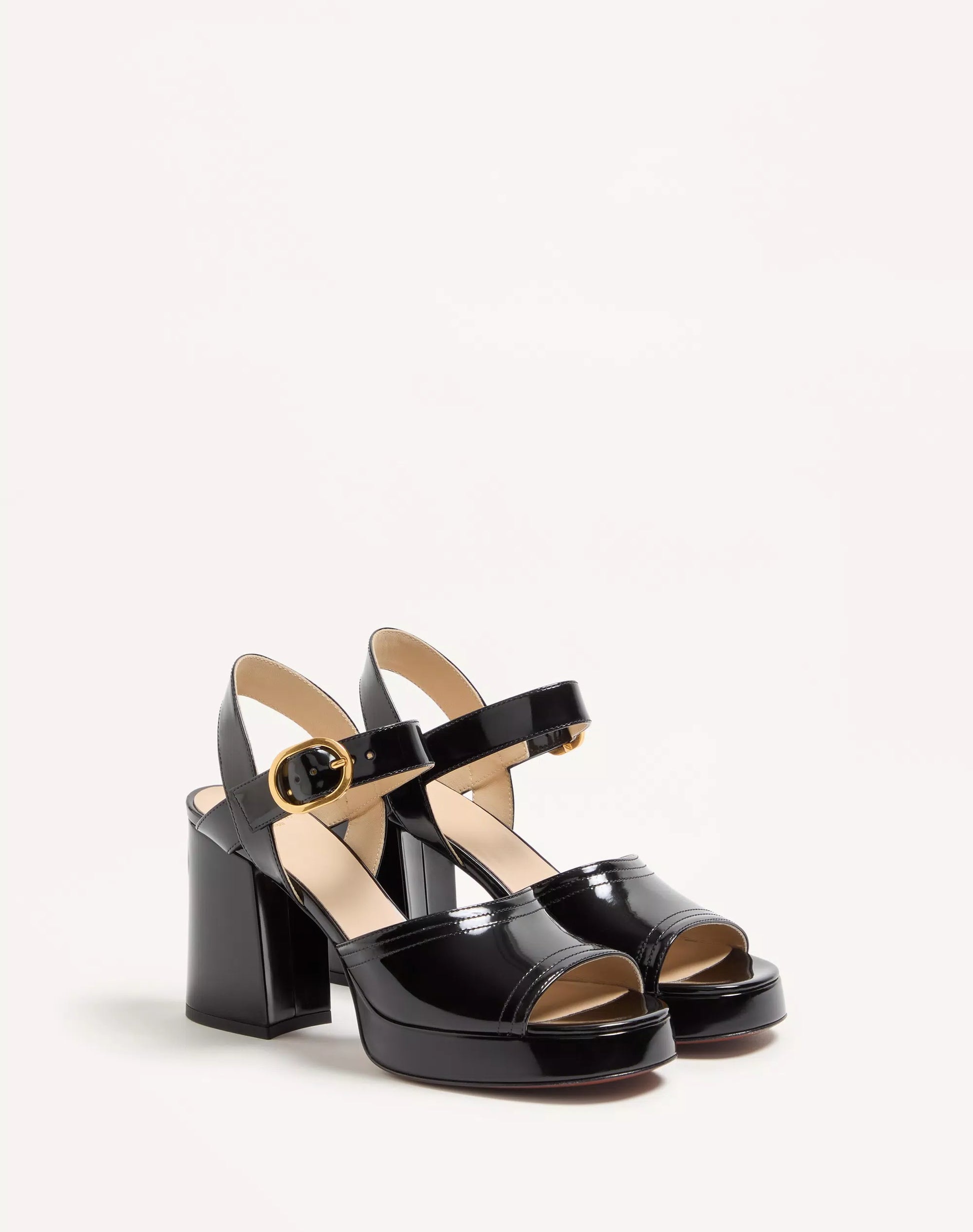 Fawcette polished calfskin platform sandal 100mm