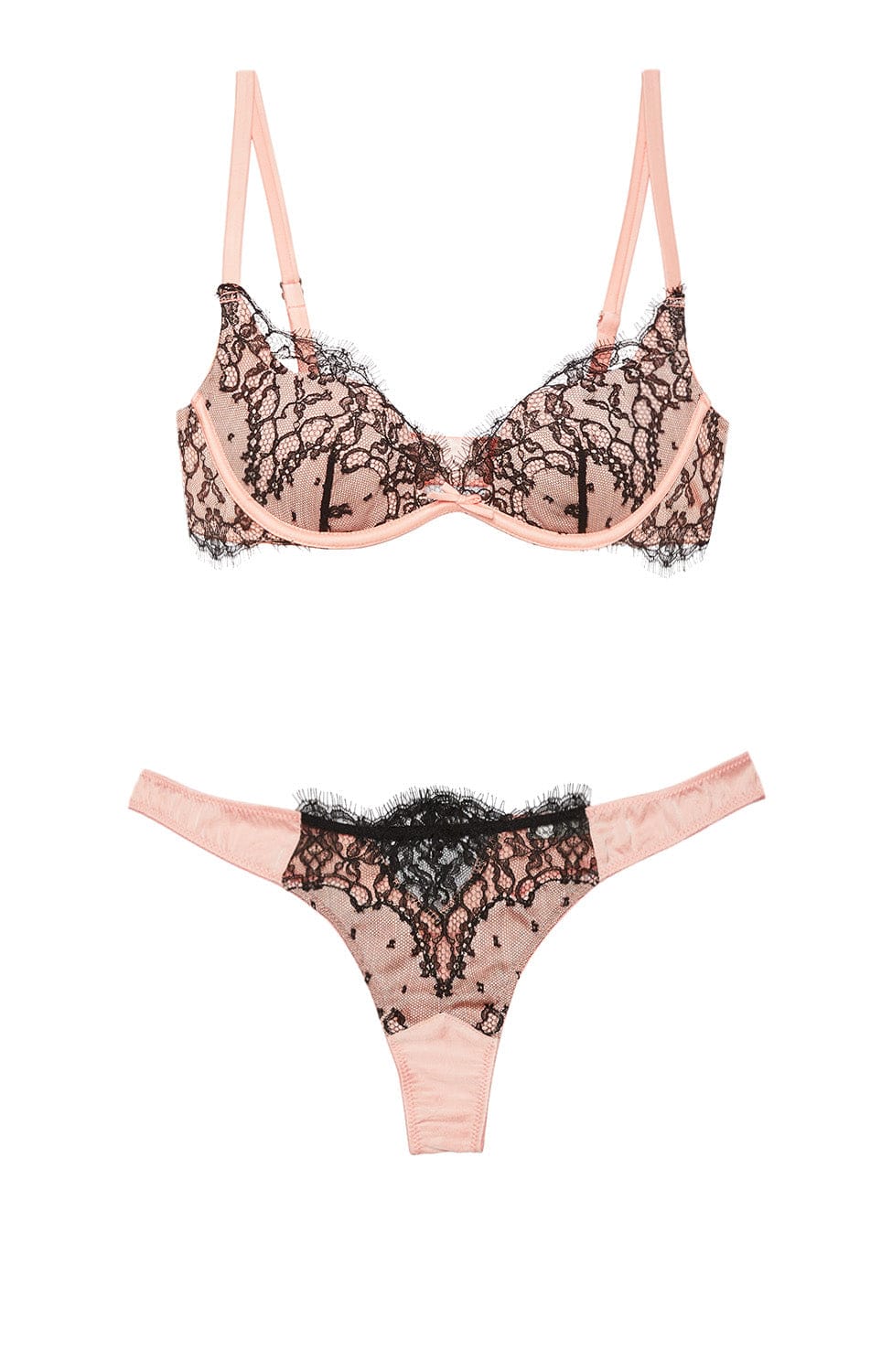 Ensemble soutien-gorge corbeille et string en dentelle Iris