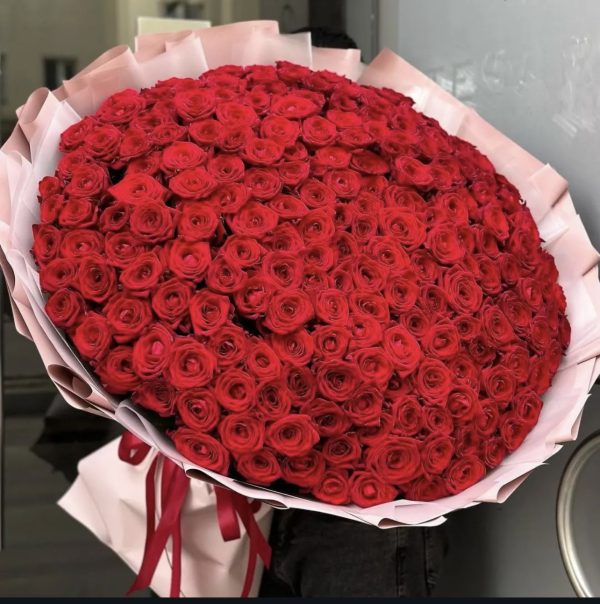 Flamme d'amour/200 roses rouges