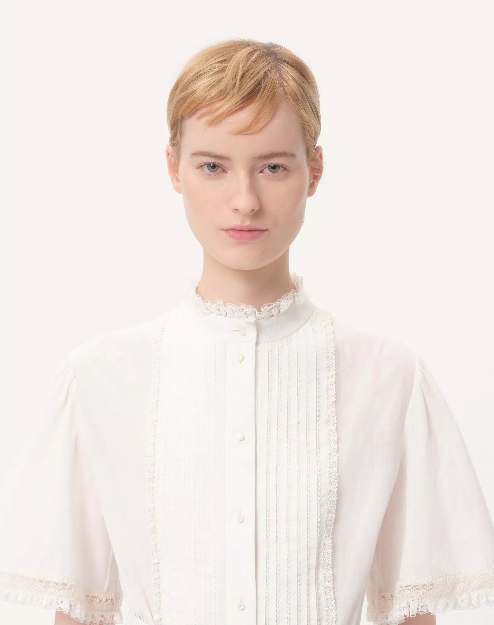 Valentino Midi Dress In Cotton Muslin