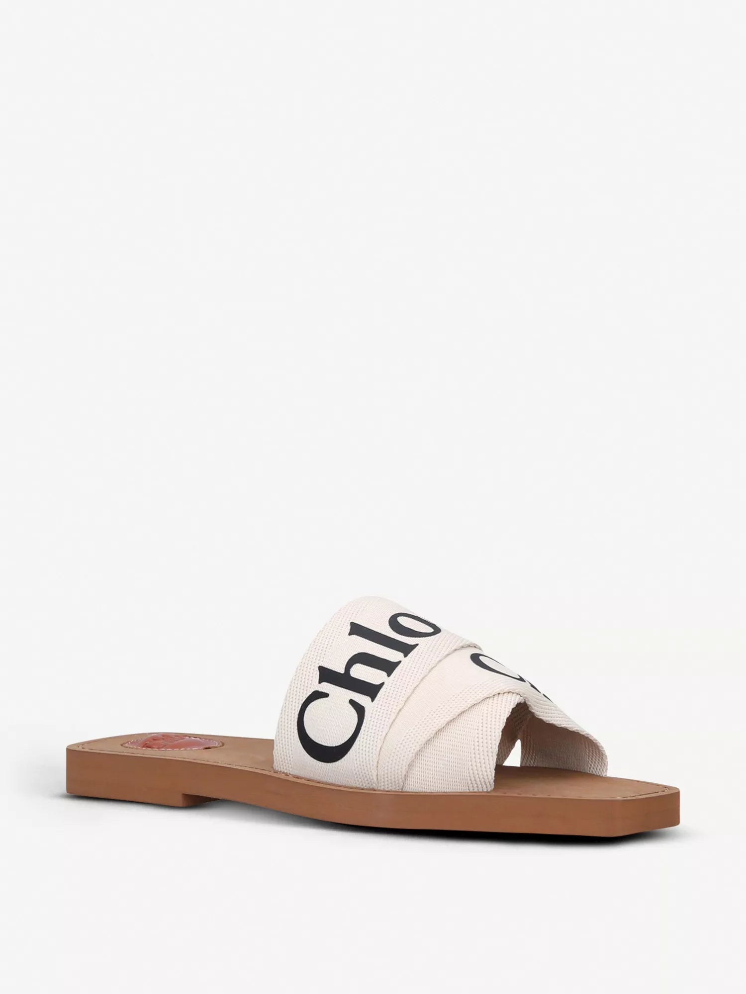 CHLOE Woody logo-print canvas sandals