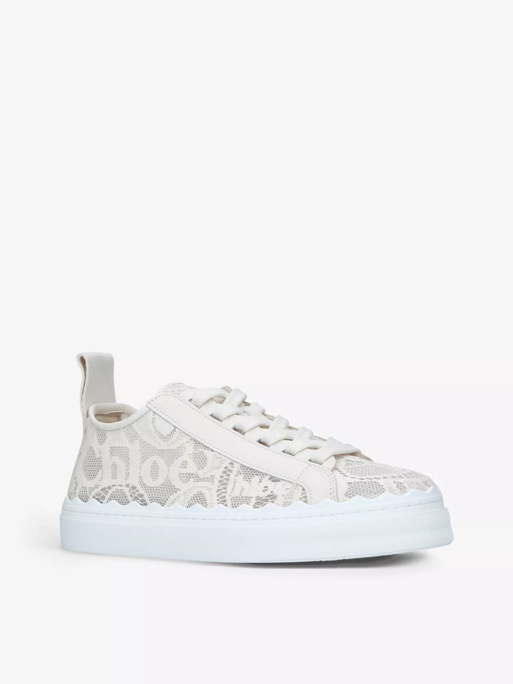 CHLOE Lauren brand-motif lace trainers
