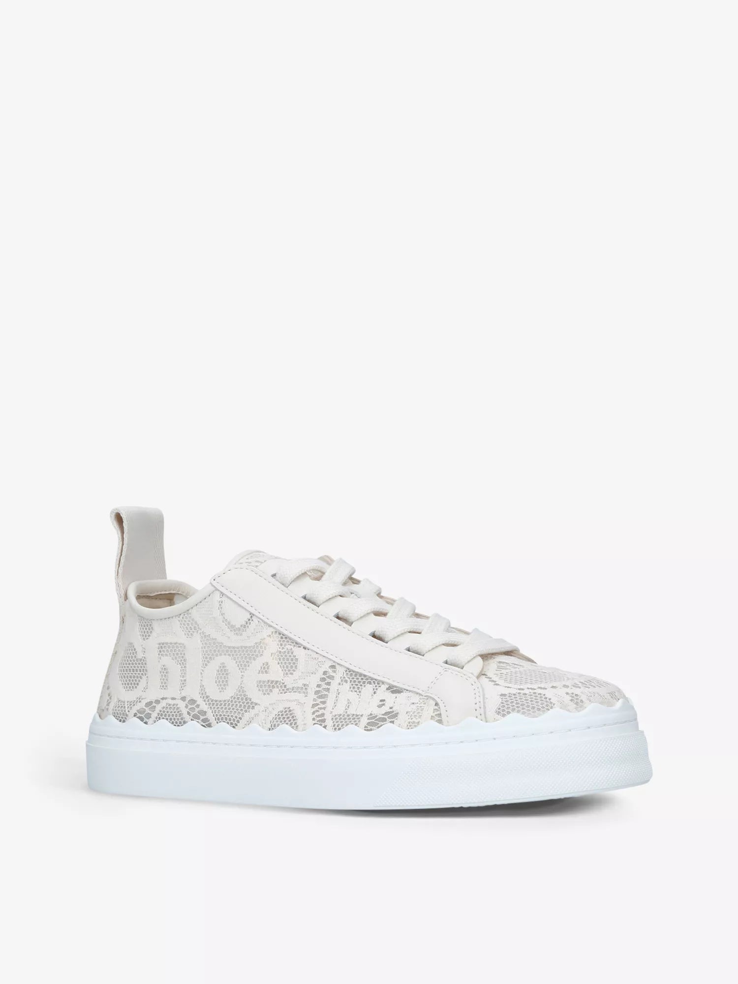 CHLOE Lauren brand-motif lace trainers