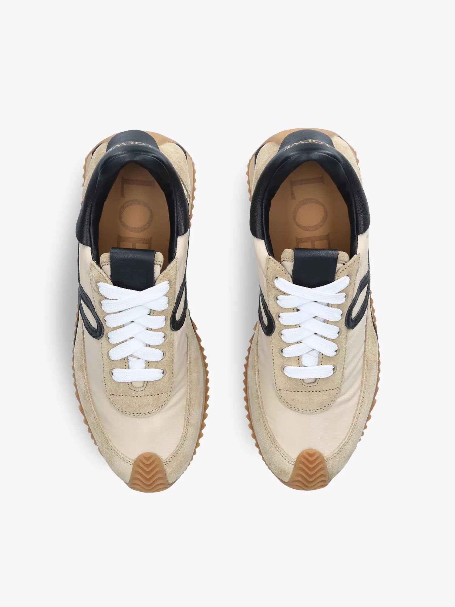 LOEWE Flow Runner monogram leather and shell trainers