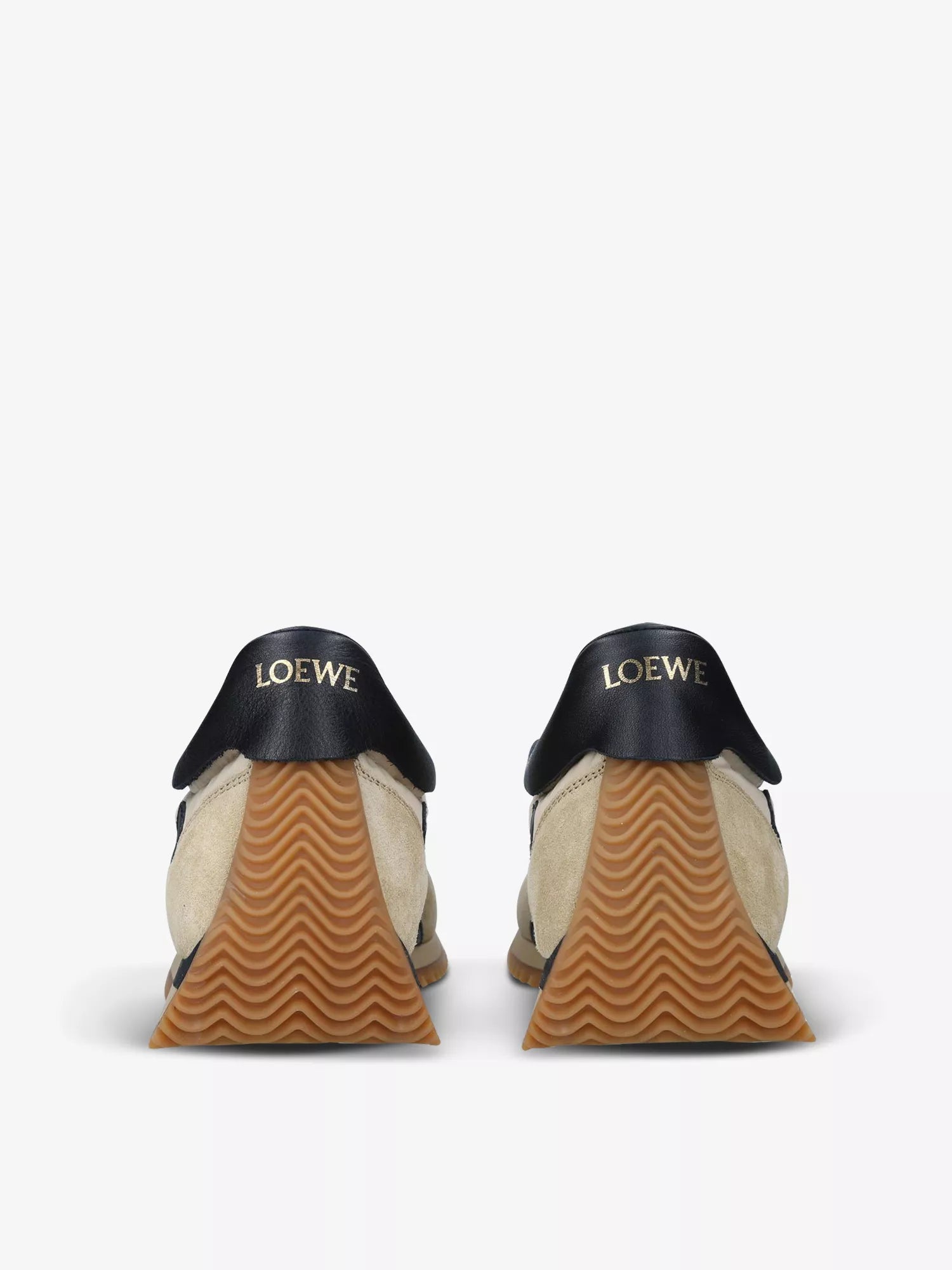 LOEWE Flow Runner monogram leather and shell trainers