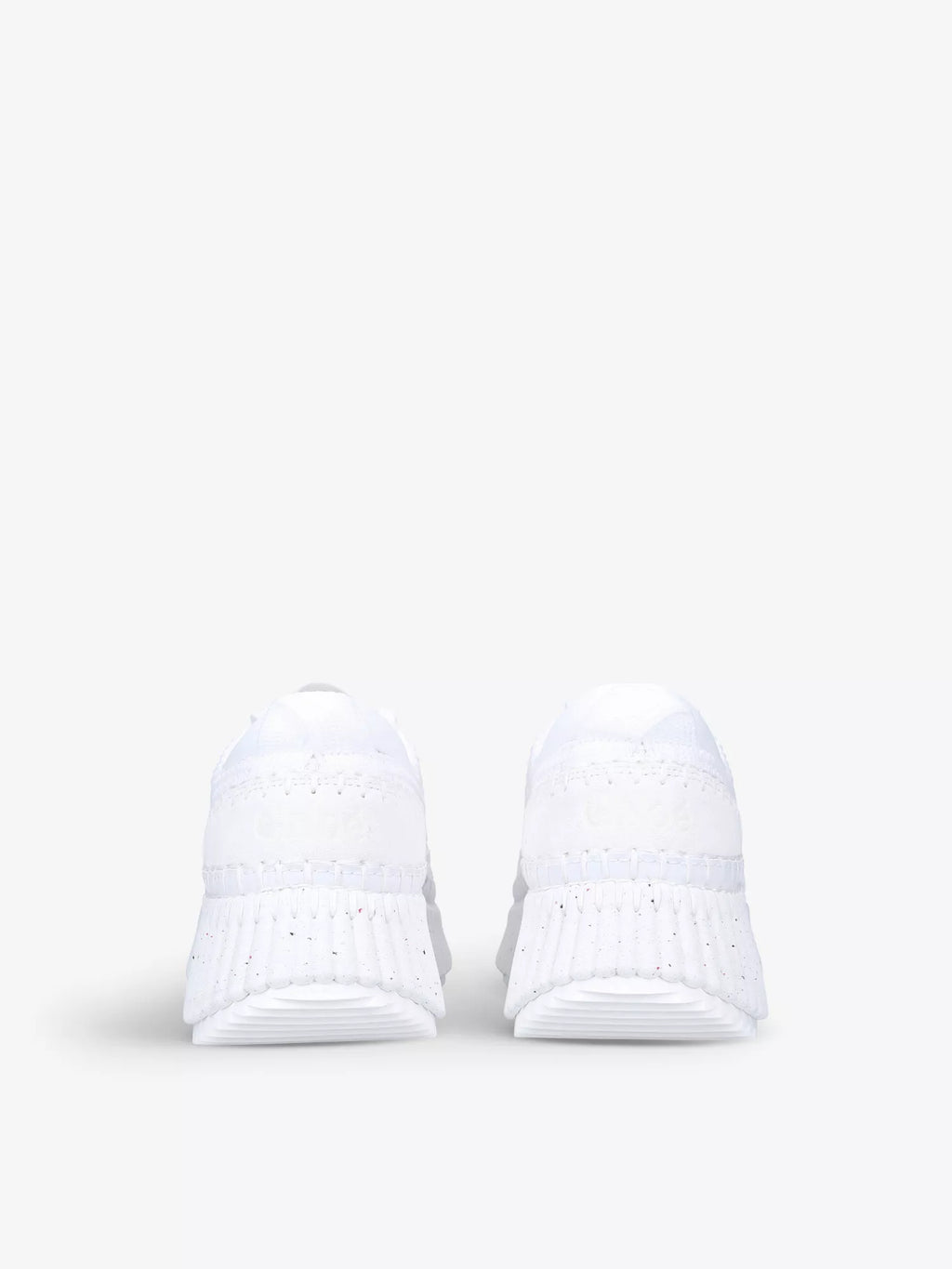 CHLOE  Nama embroidered suede and recycled mesh trainers