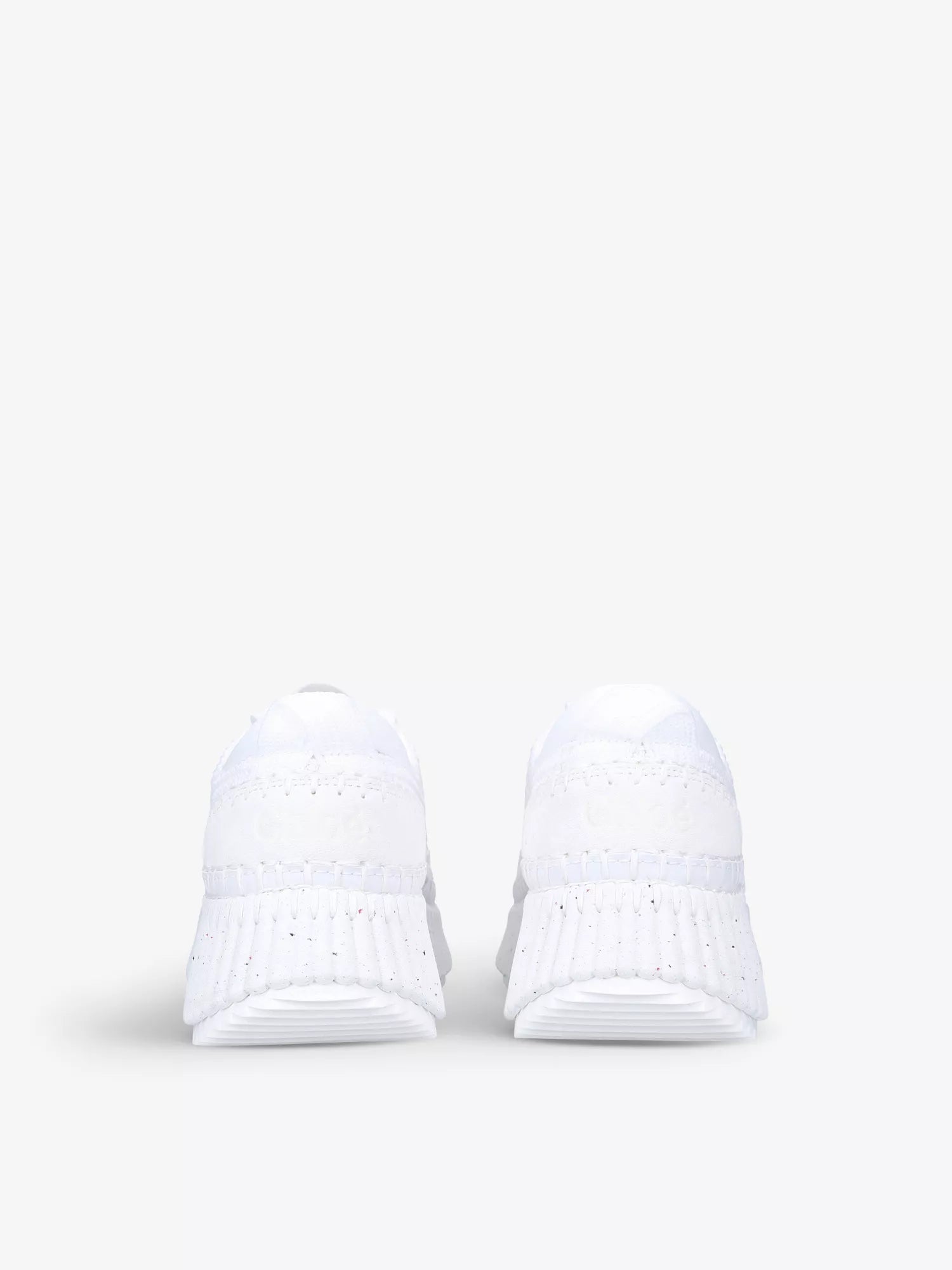 CHLOE  Nama embroidered suede and recycled mesh trainers