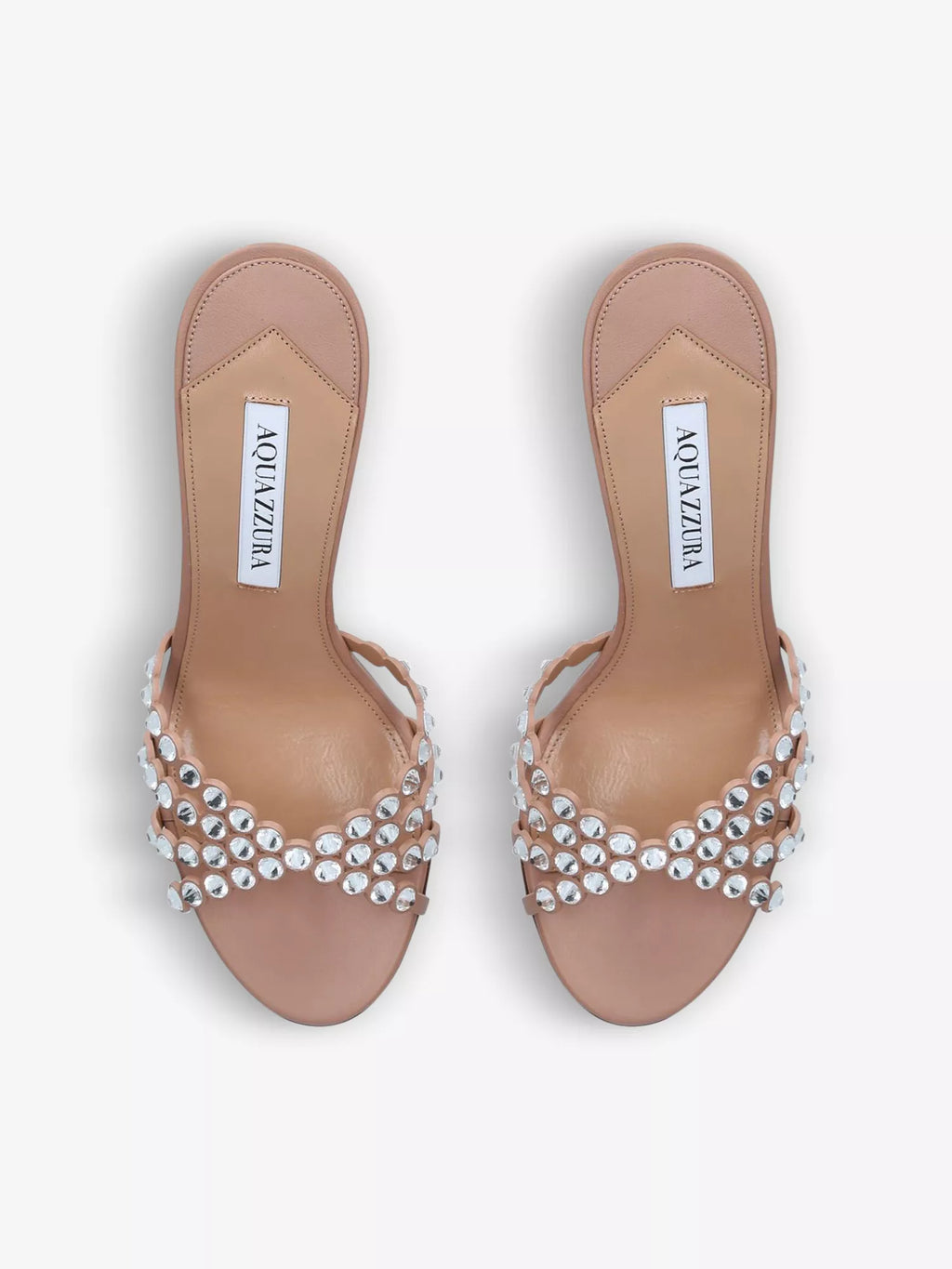 Tequila gem-embellished leather heeled sandals