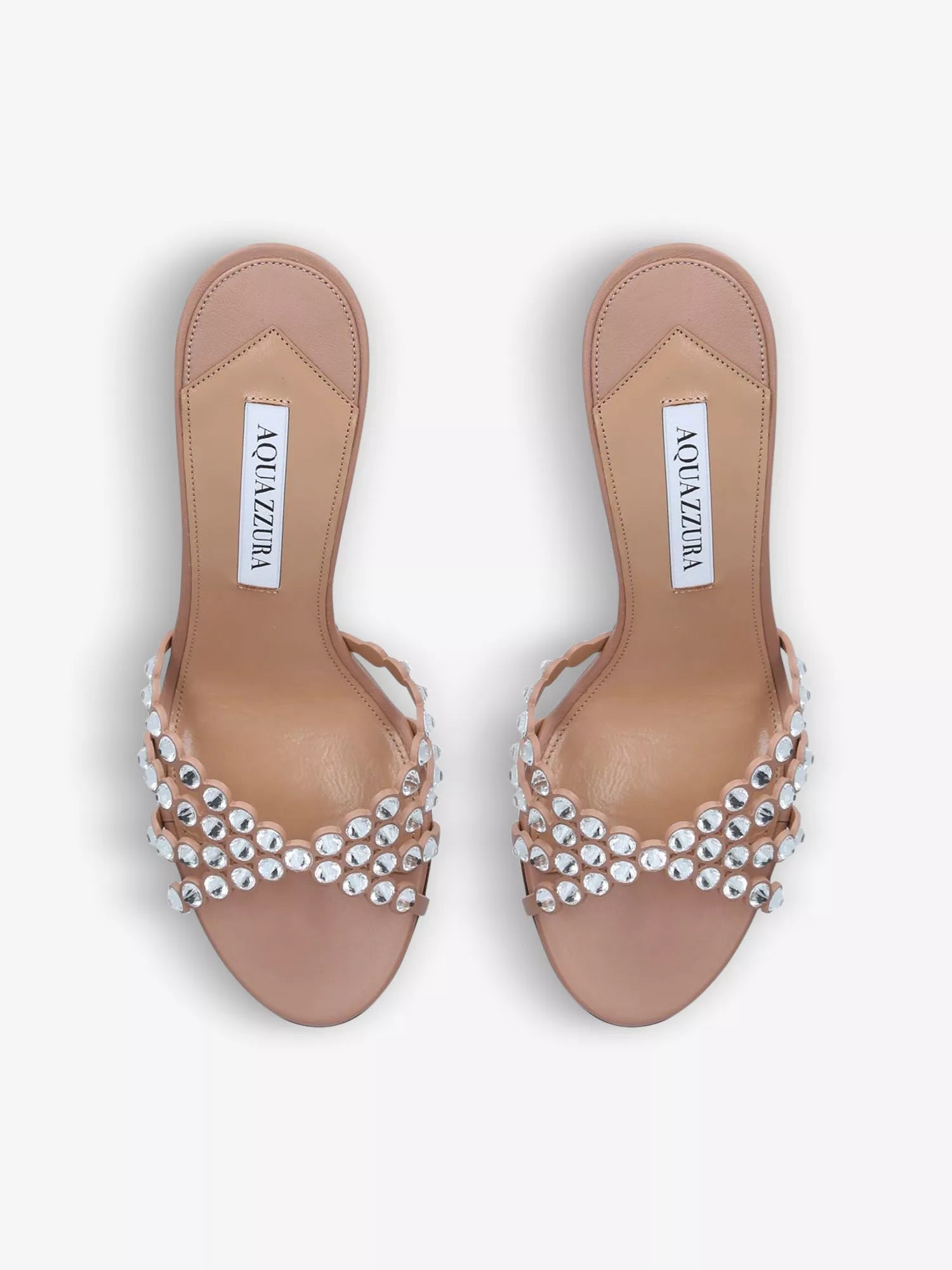 Tequila gem-embellished leather heeled sandals