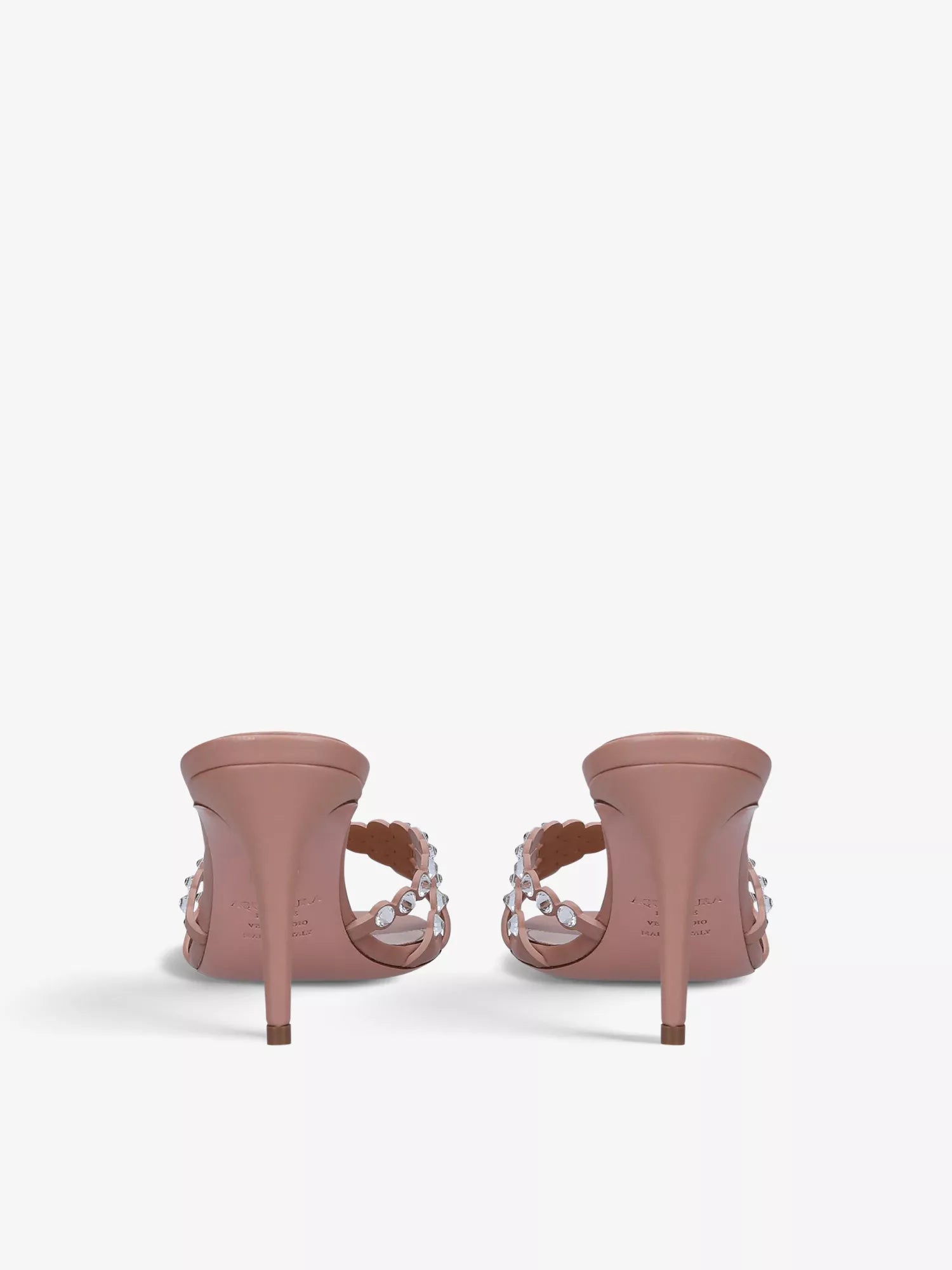 Tequila gem-embellished leather heeled sandals