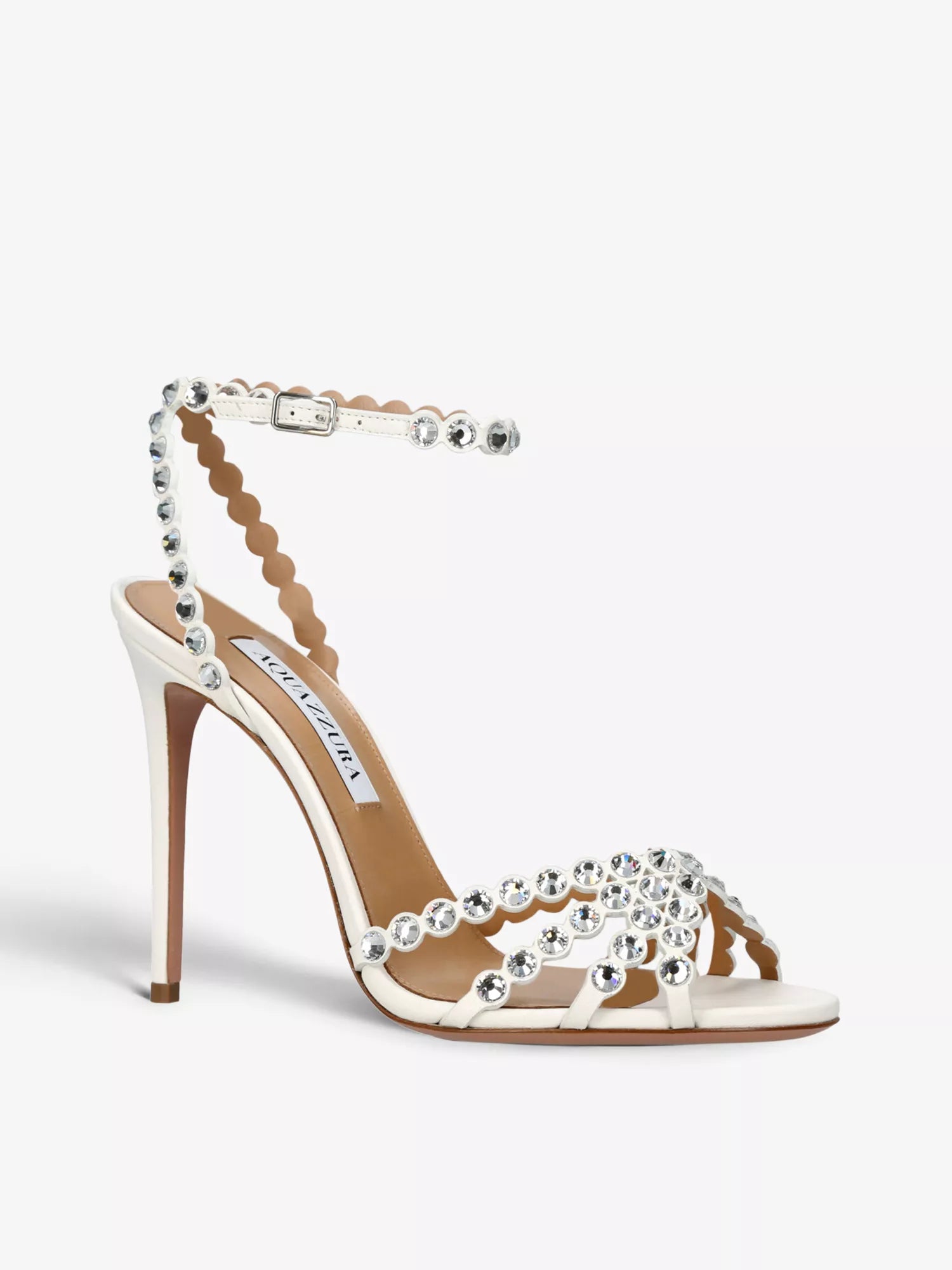 Tequila 105 crystal-embellished leather heeled sandals