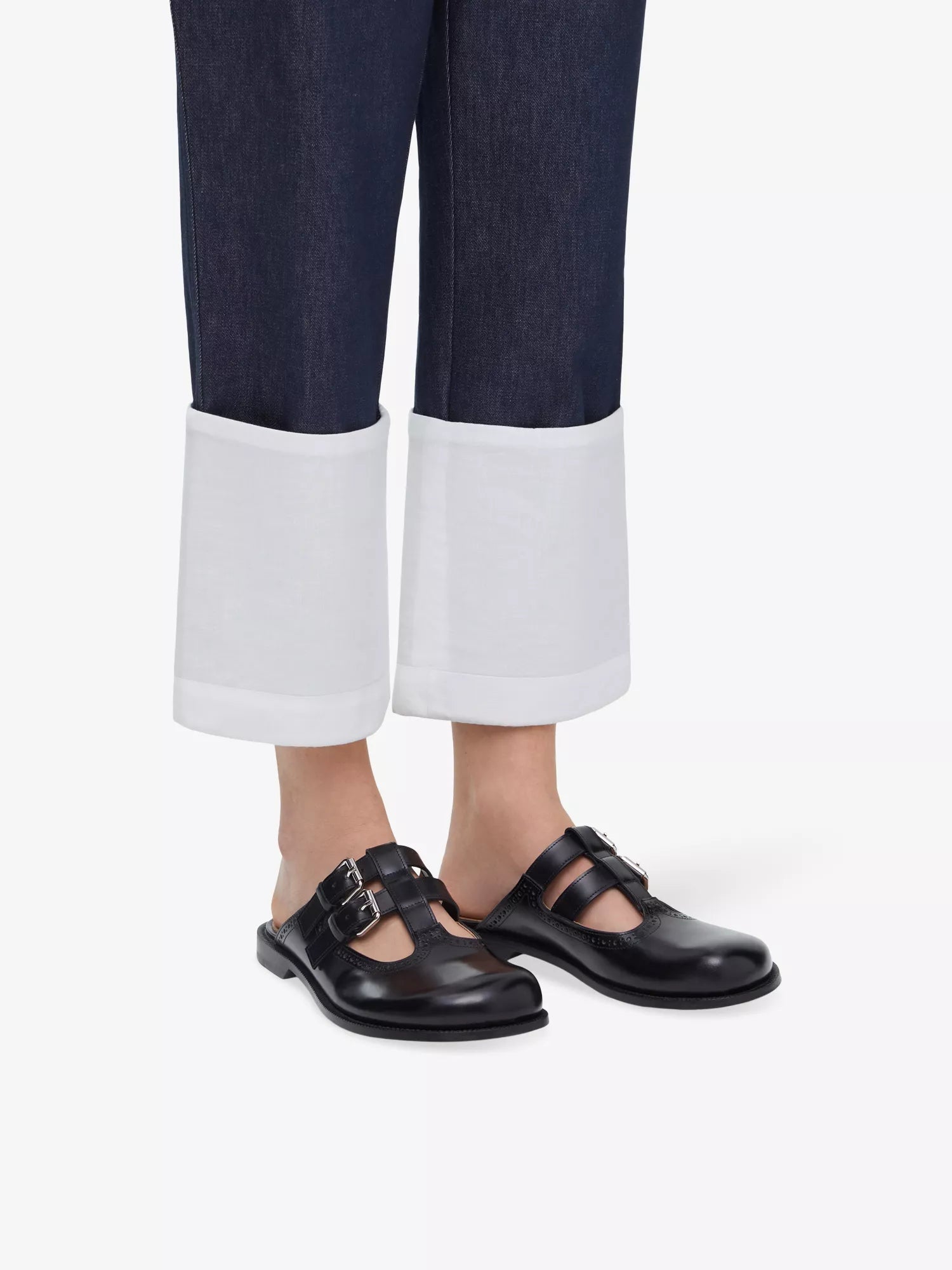 LOEWE  Campo Mary-Jane leather mules
