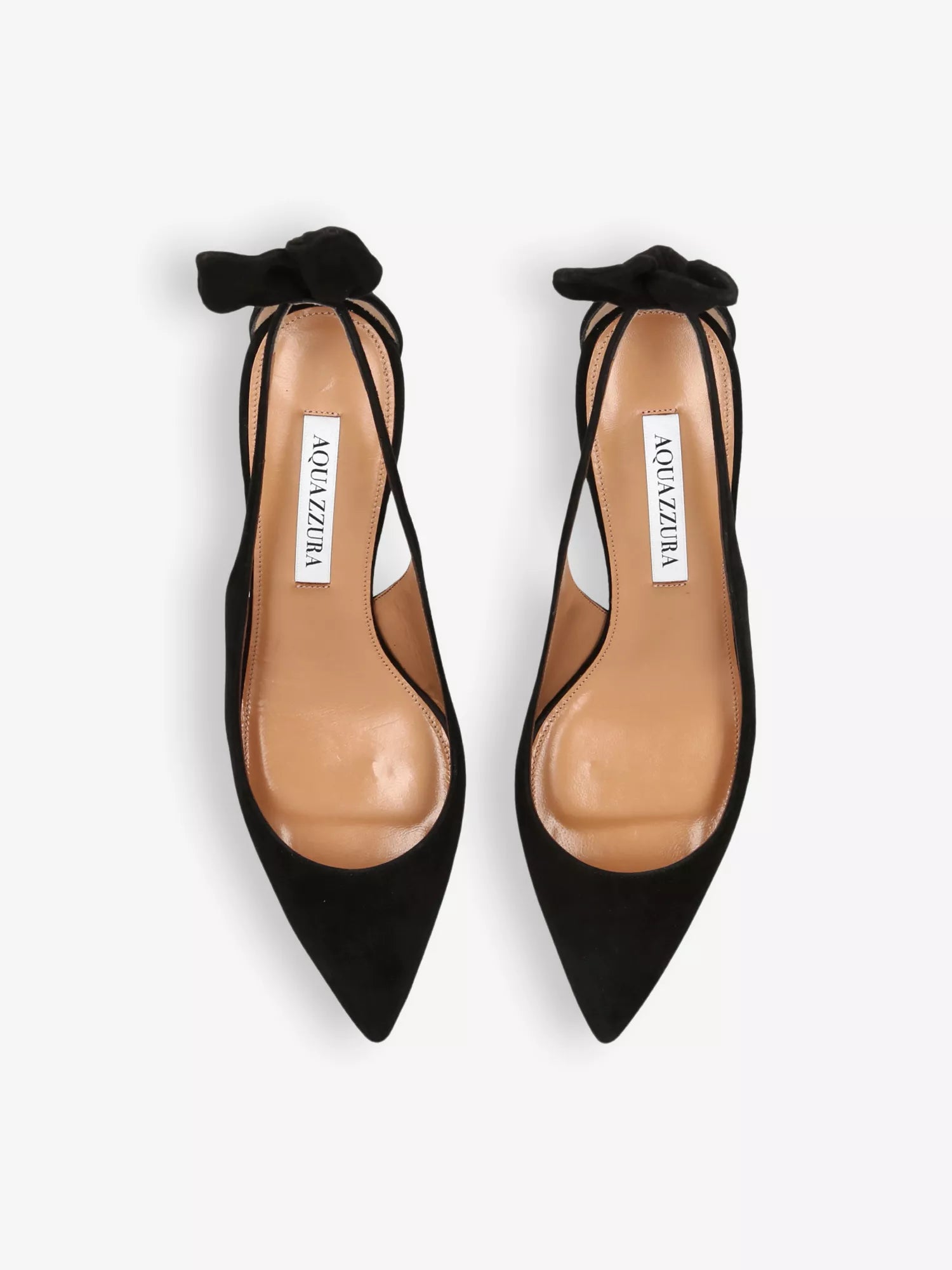 Bow Tie suede heeled pumps
