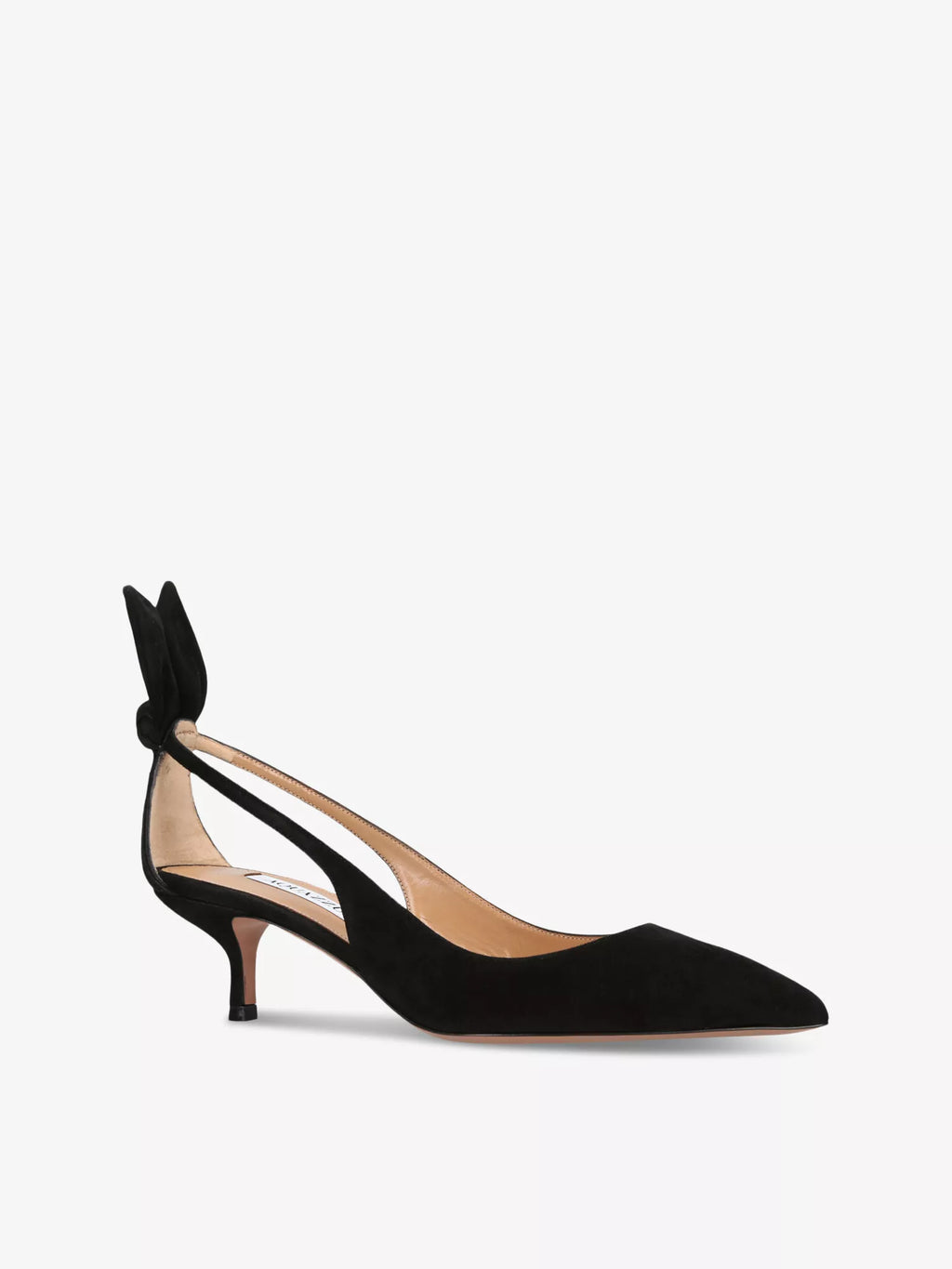 Bow Tie suede heeled pumps