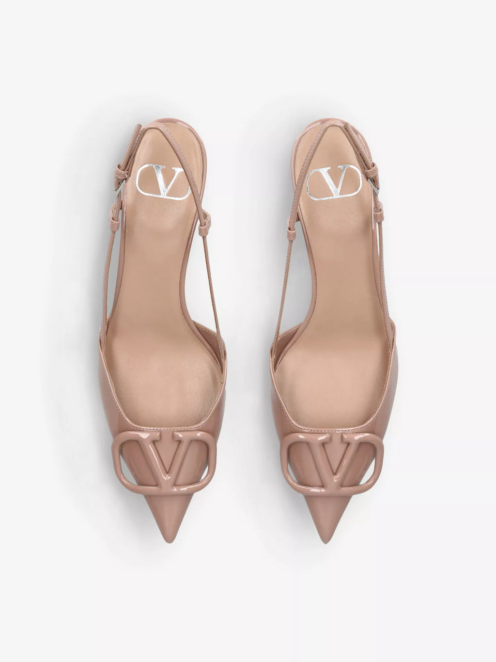 VLOGO 40 patent-leather slingback courts