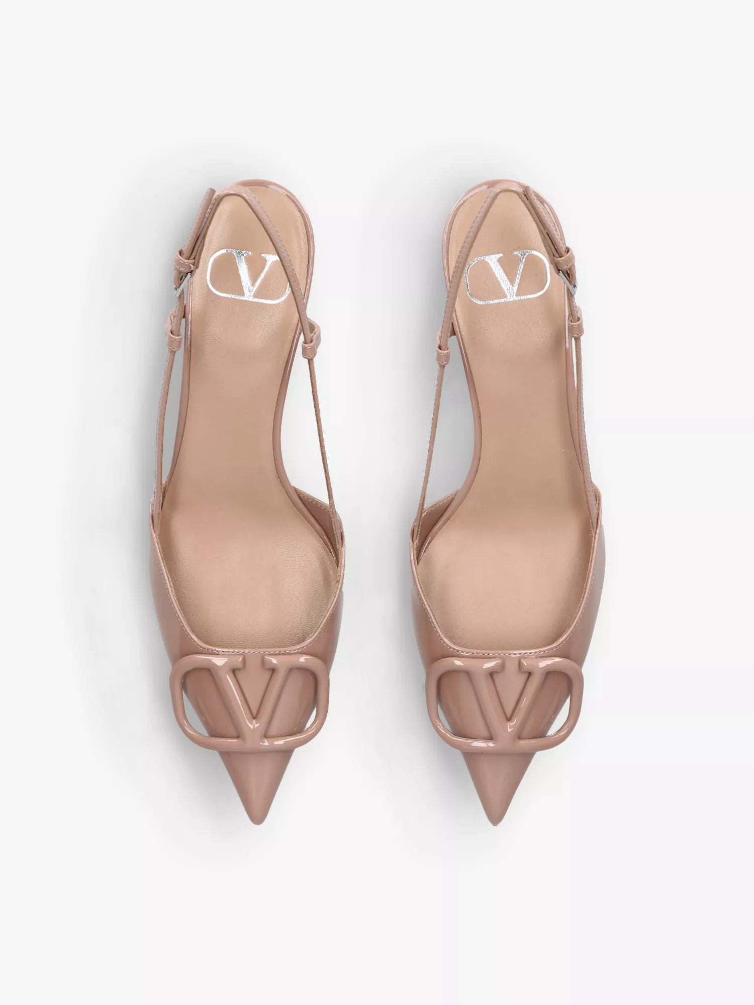 VLOGO 40 patent-leather slingback courts