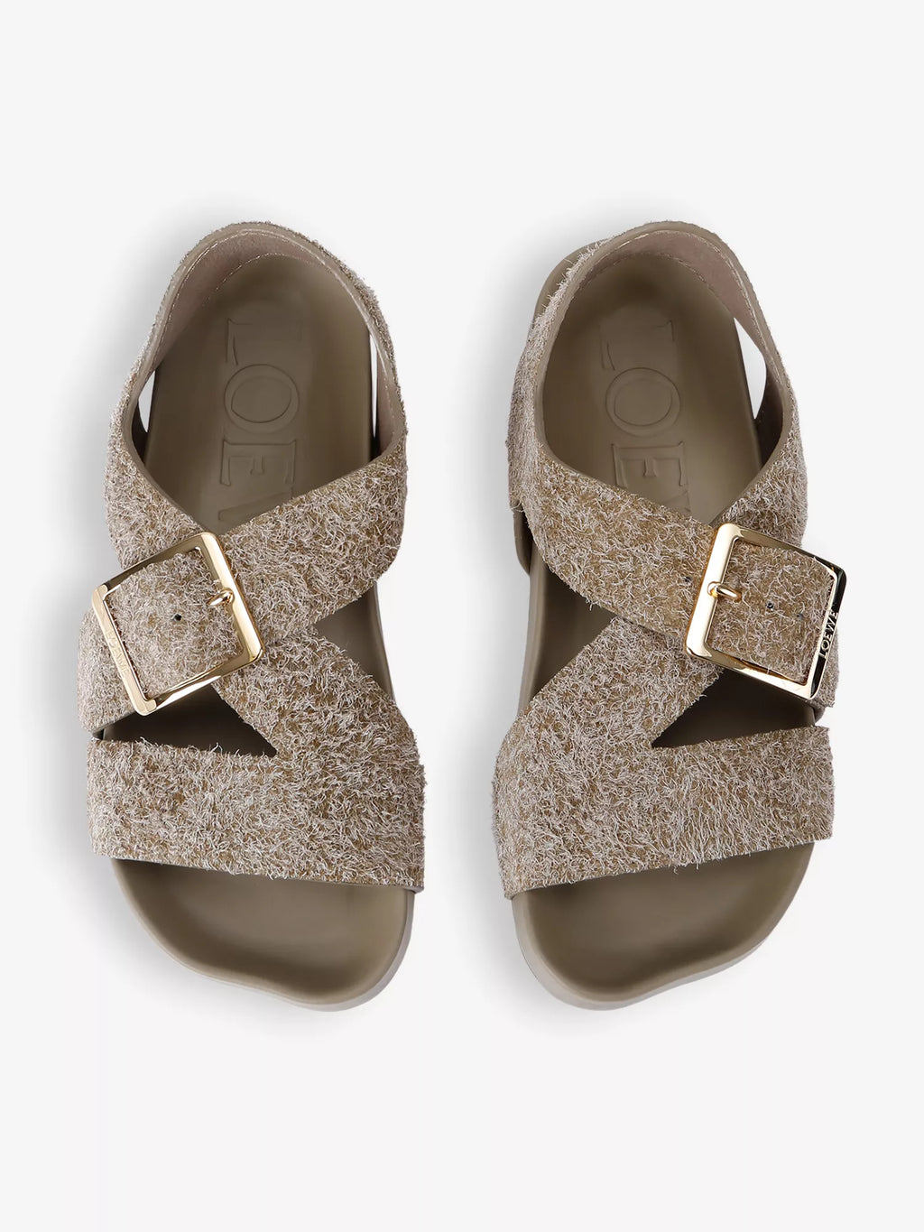 LOEWE &nbsp;Ease buckle-embellished suede sandals