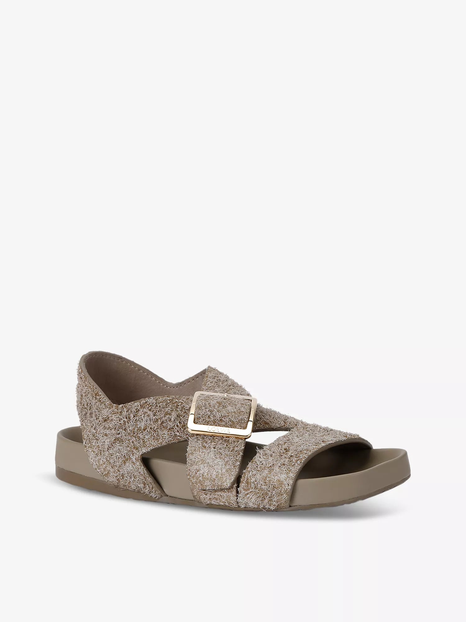 LOEWE &nbsp;Ease buckle-embellished suede sandals
