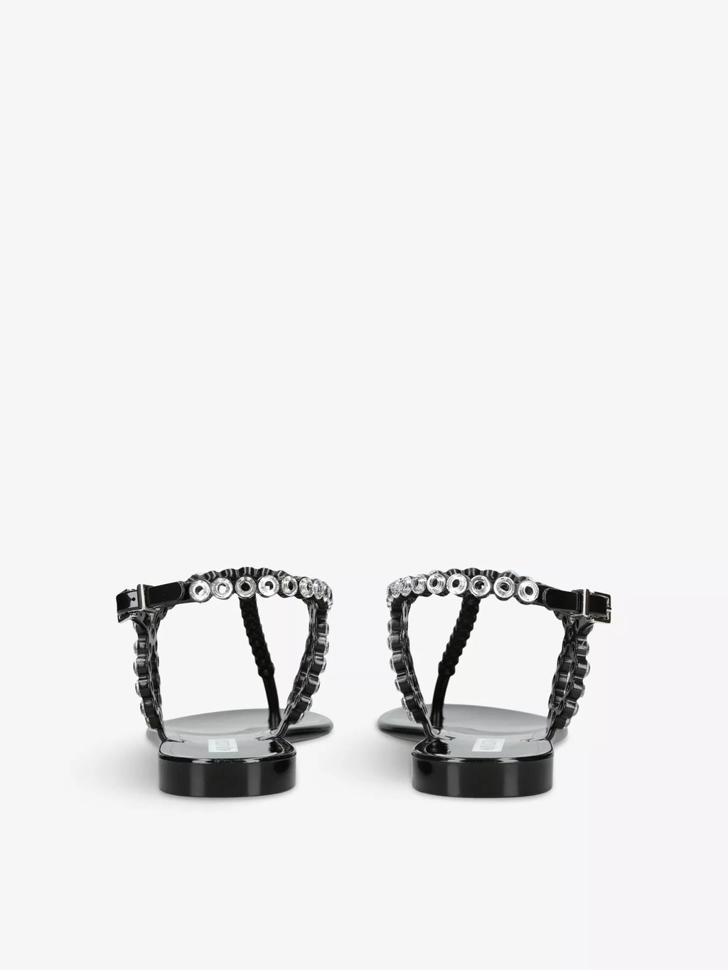 Almost Bare crystal-embellished T-bar jelly sandals