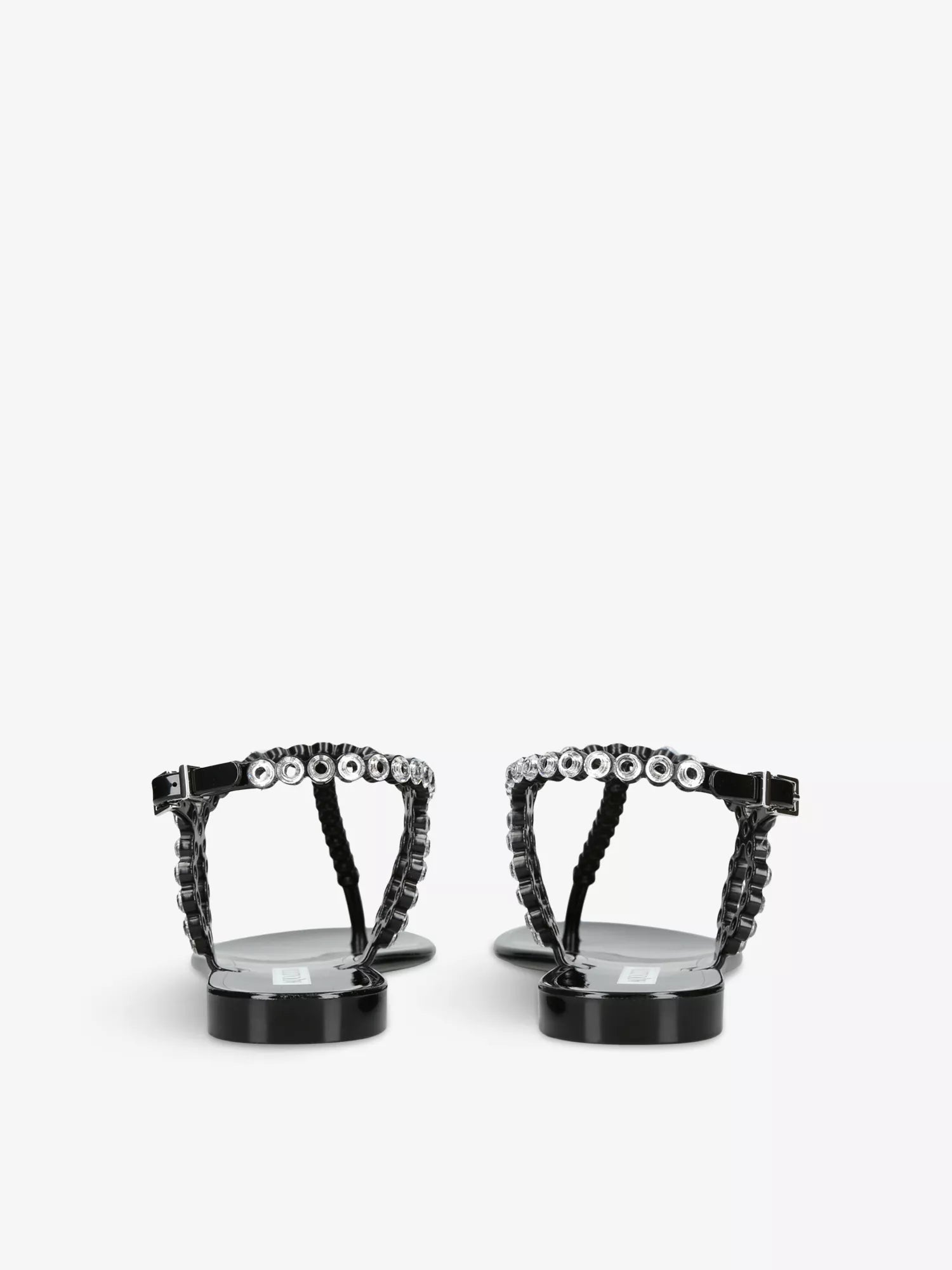 Almost Bare crystal-embellished T-bar jelly sandals