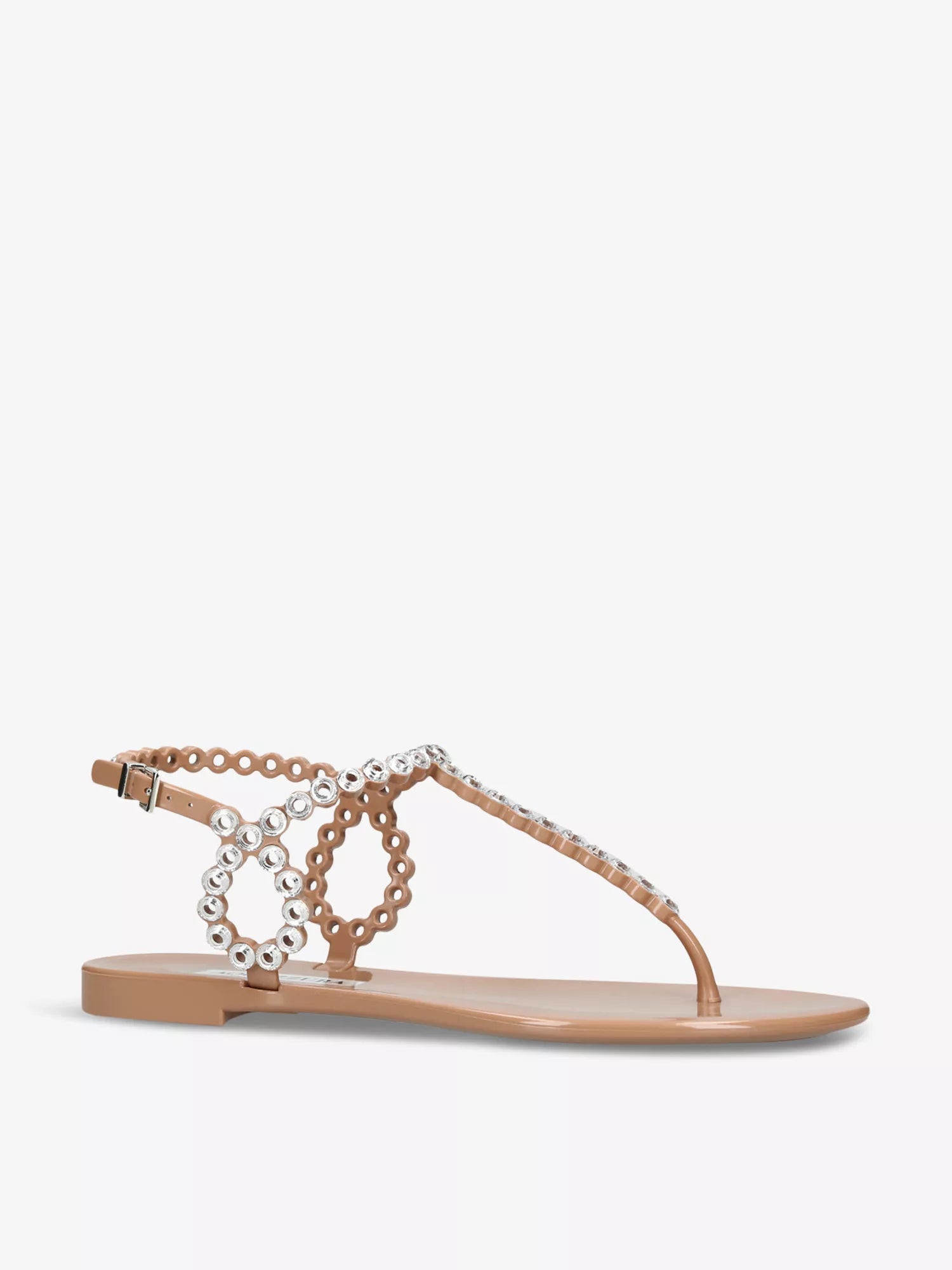 Almost Bare crystal-embellished T-bar jelly sandals