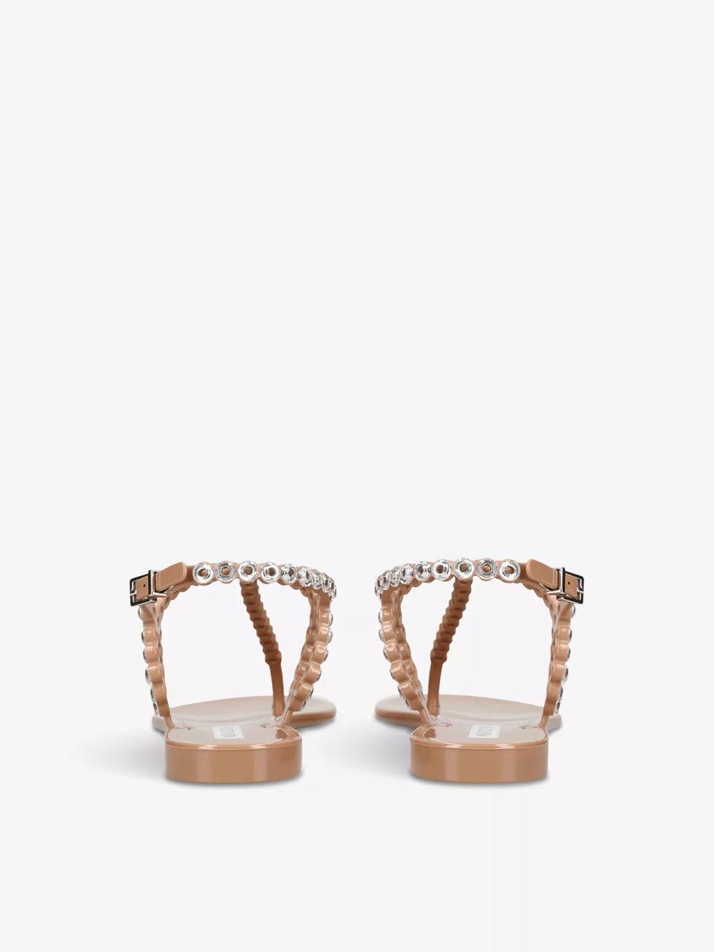 Almost Bare crystal-embellished T-bar jelly sandals