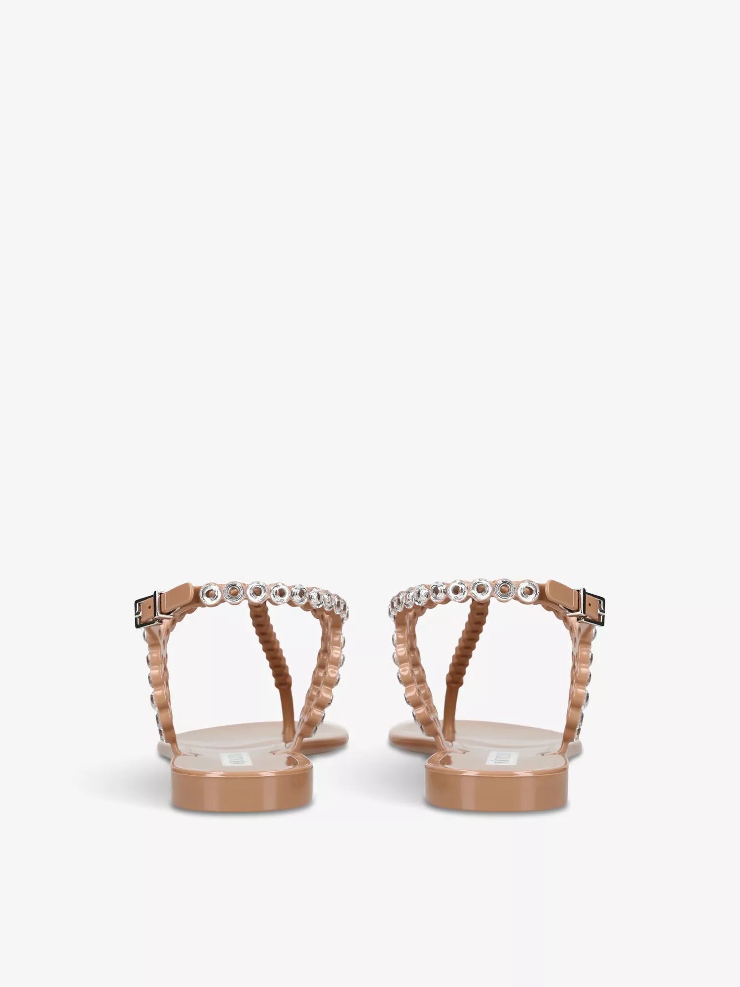 Almost Bare crystal-embellished T-bar jelly sandals