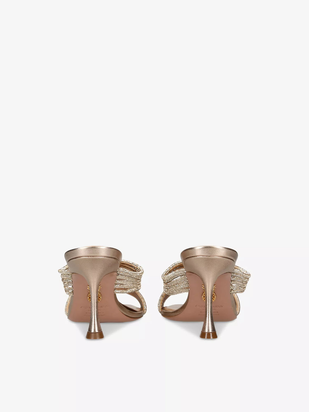 Gatsby 75 crystal-embellished satin heeled mules