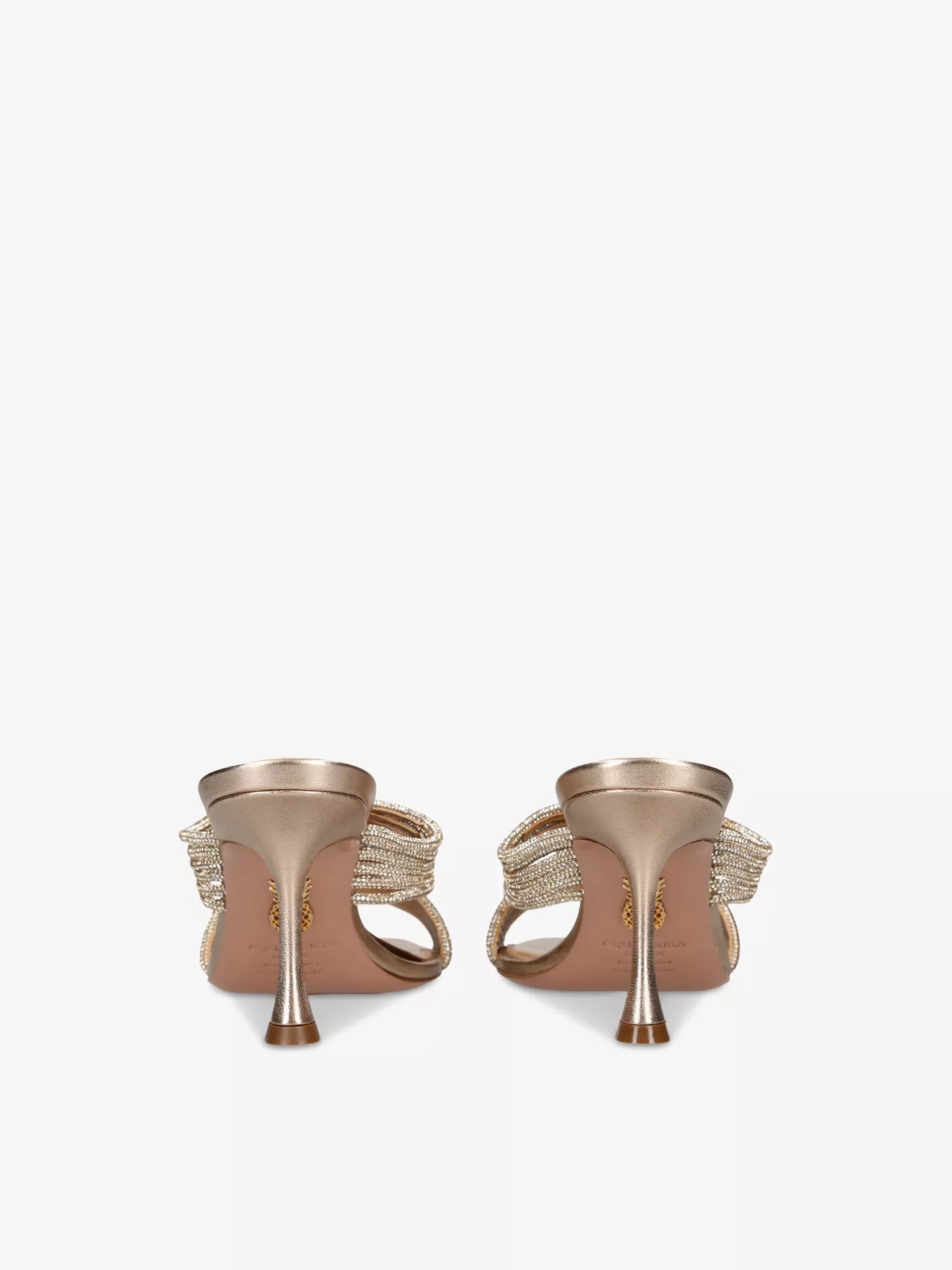 Gatsby 75 crystal-embellished satin heeled mules
