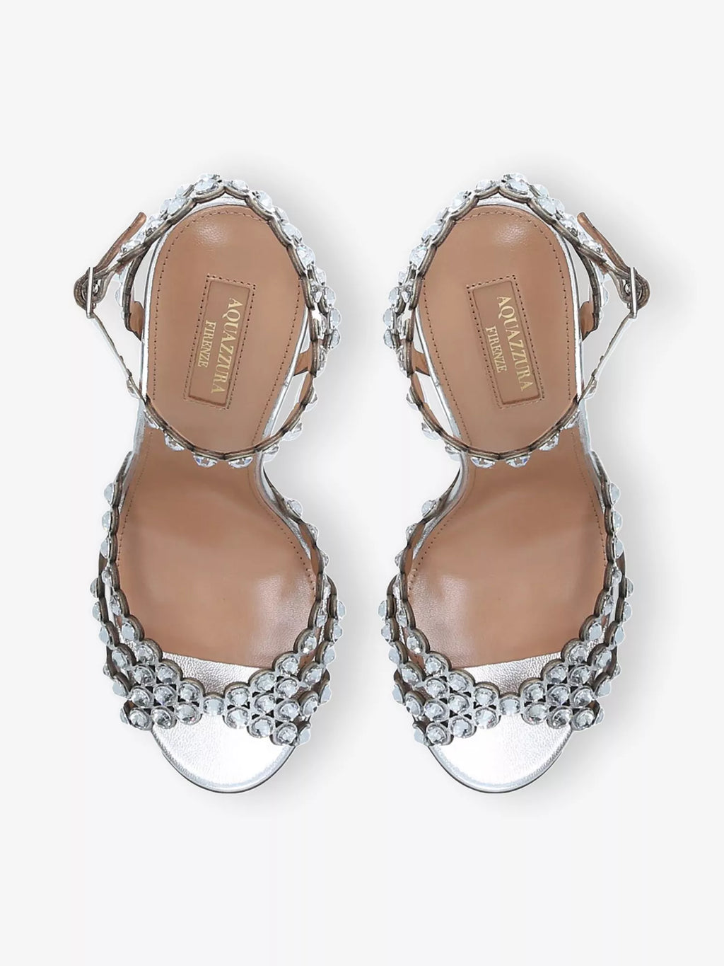 Tequila 105 Crystal-Embellished Leather Heeled Sandals