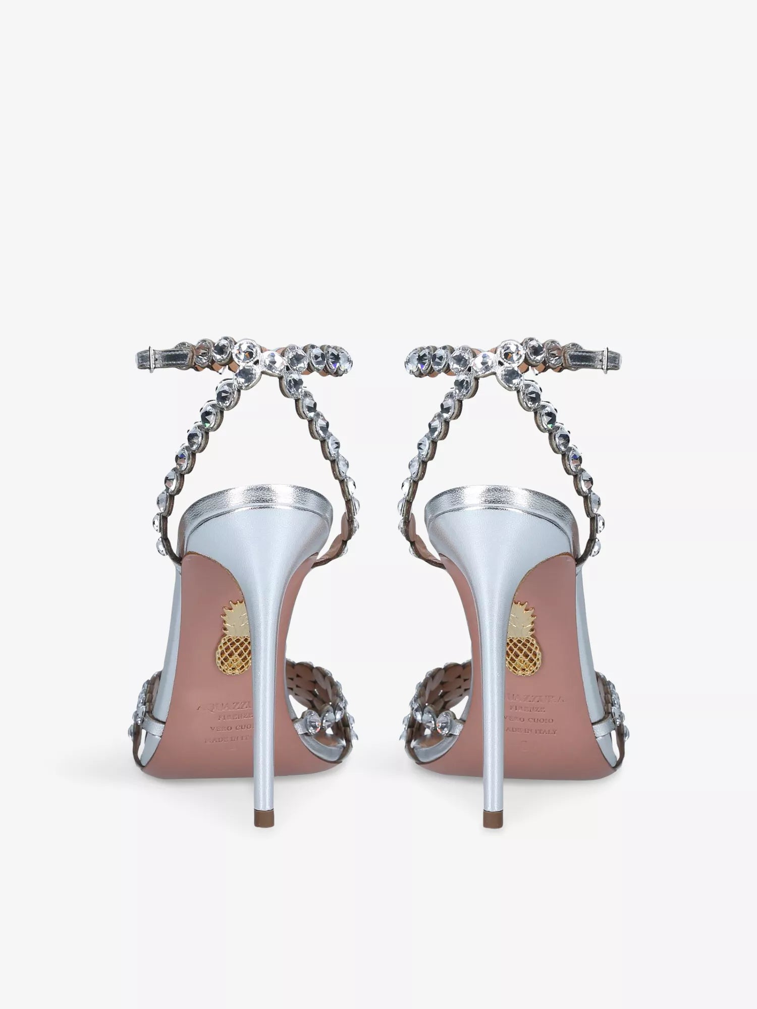 Tequila 105 Crystal-Embellished Leather Heeled Sandals