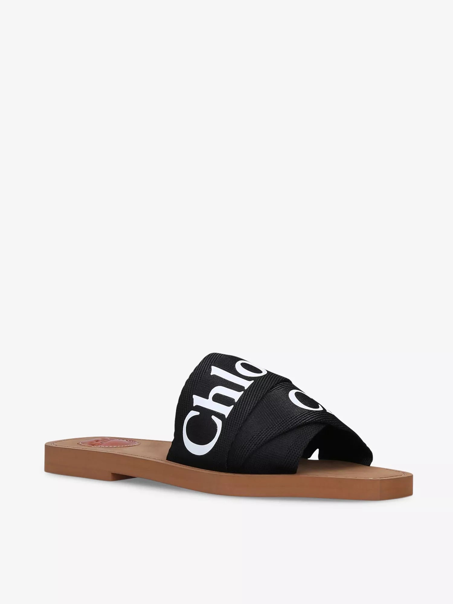 CHLOE  Woody logo-print canvas sandals