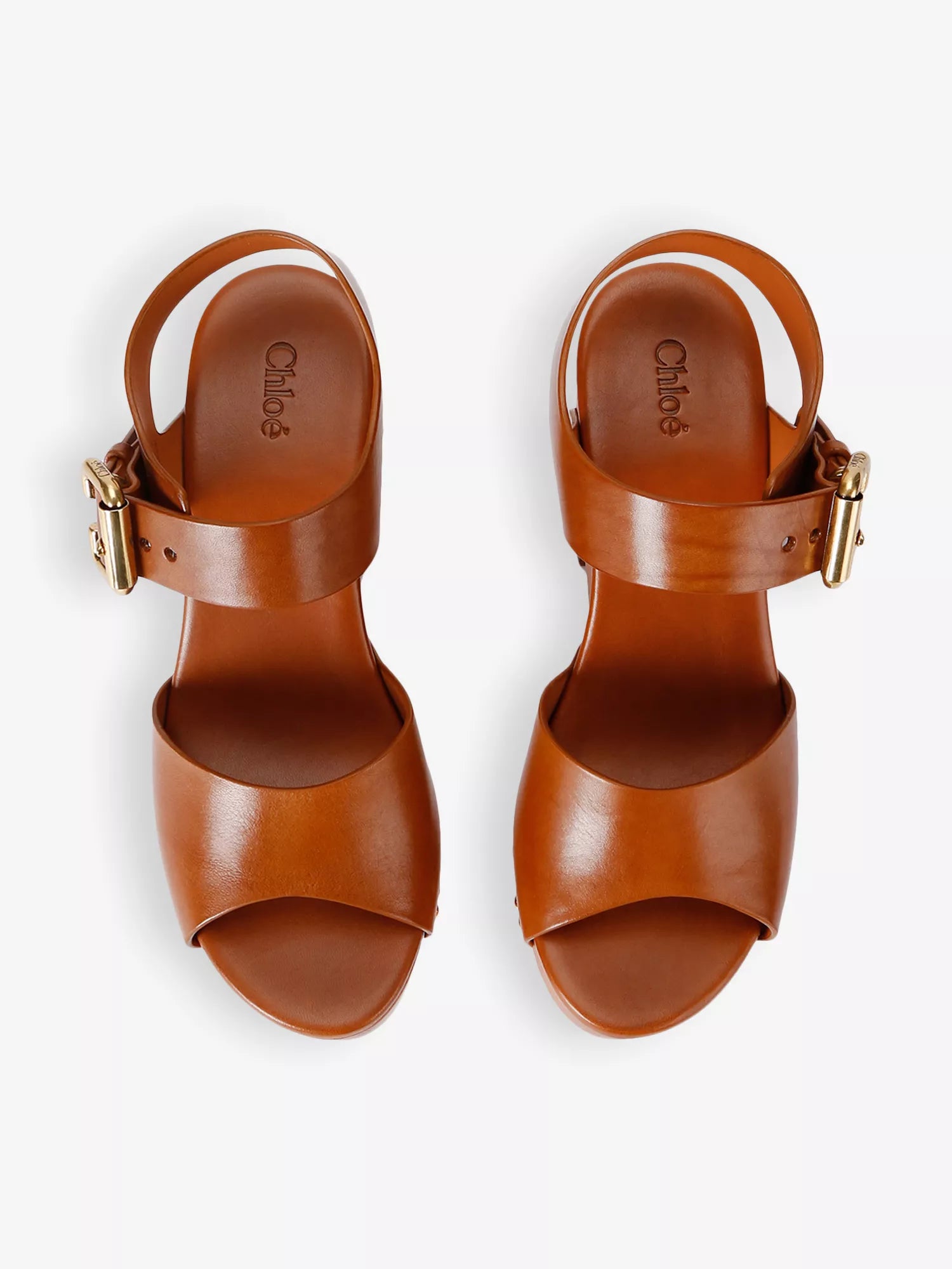 CHLOE  Jeannette wedge cowhide clogs