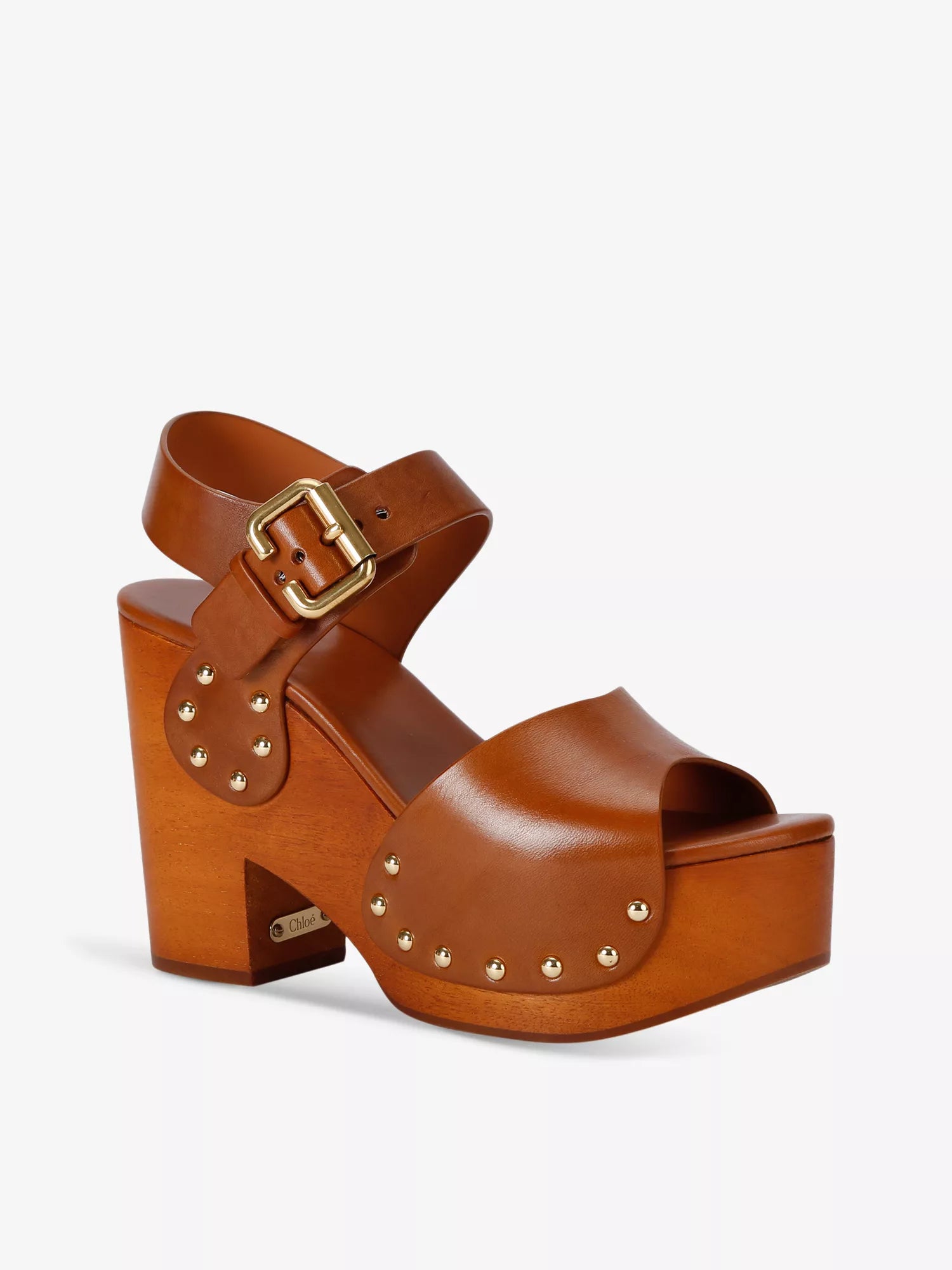 CHLOE  Jeannette wedge cowhide clogs