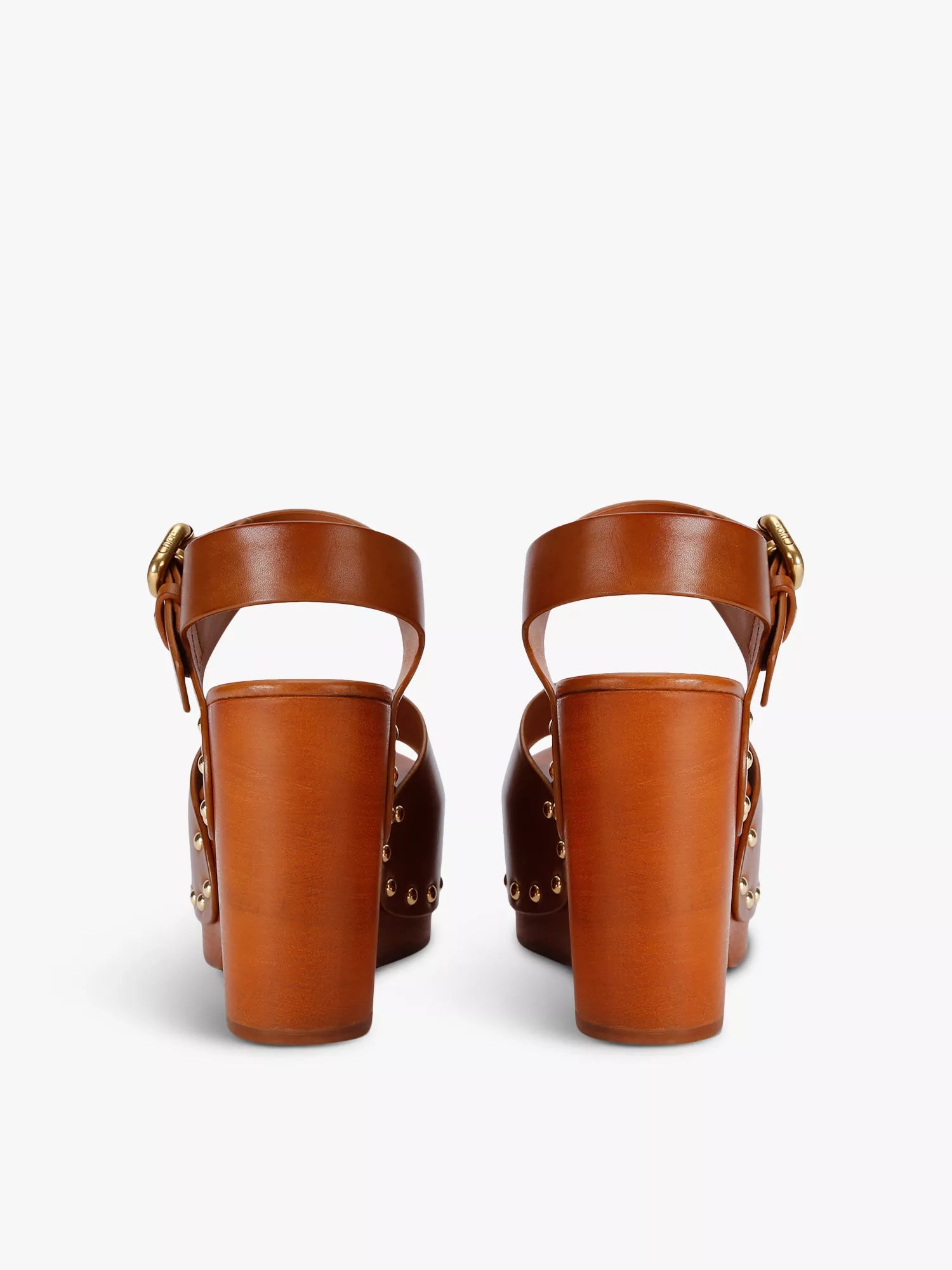CHLOE  Jeannette wedge cowhide clogs