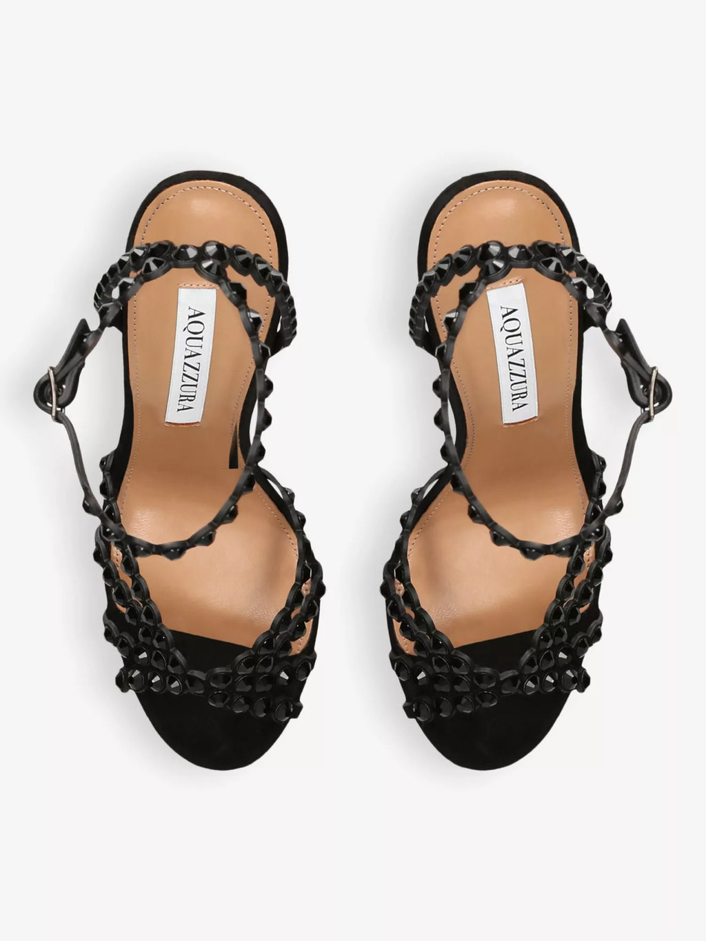 Tequila 105 crystal-embellished leather heeled sandals