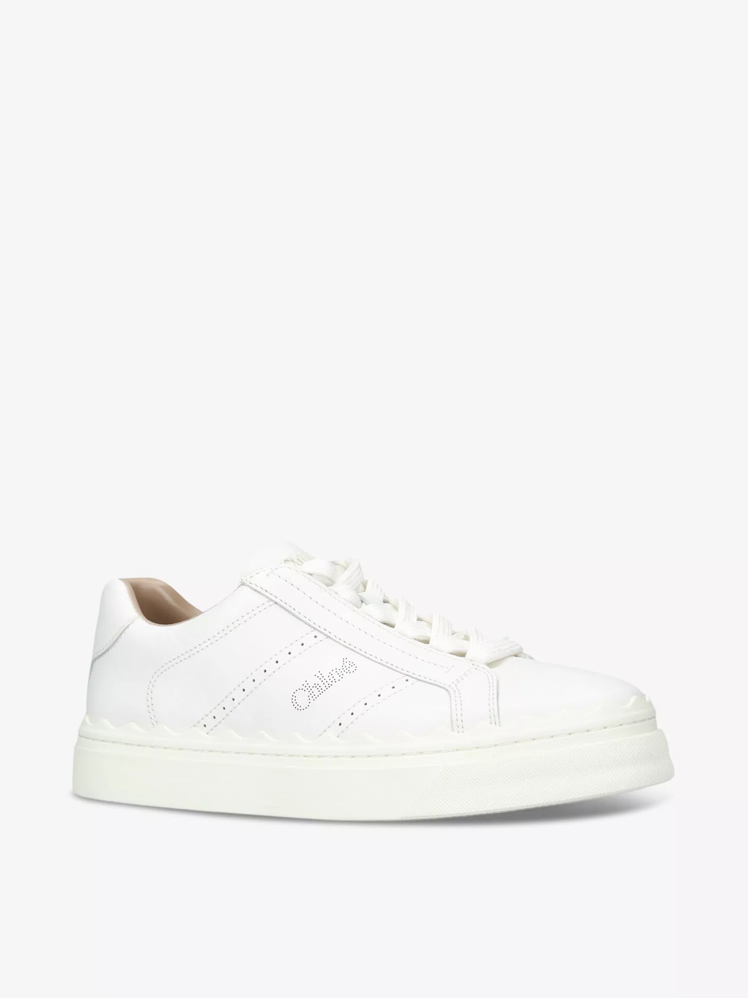 CHLOE  Lauren perforated leather low-top trainers