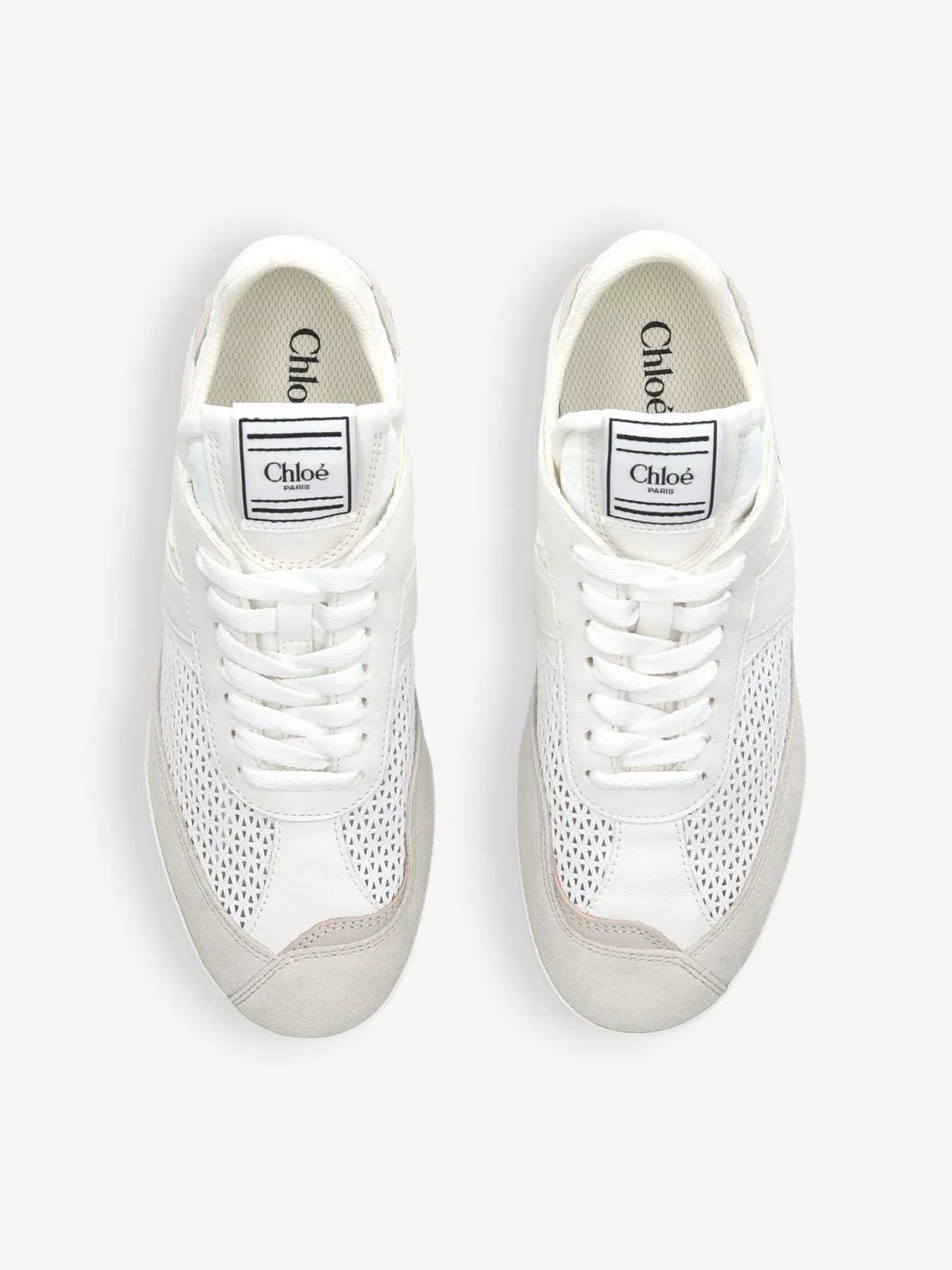 CHLOE  Kick brand-patch low-top suede trainers