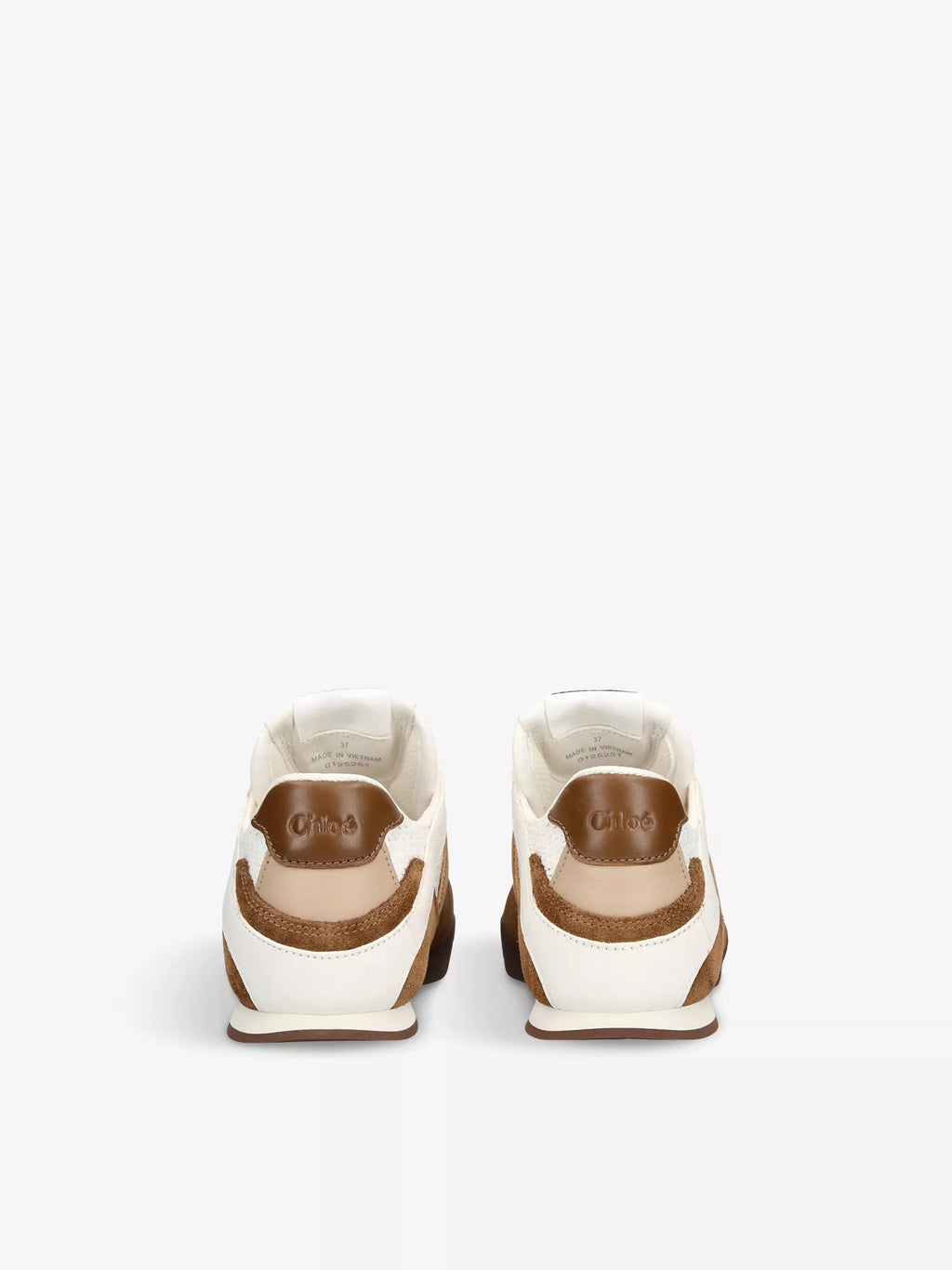 Kick brand-patch low-top suede trainers