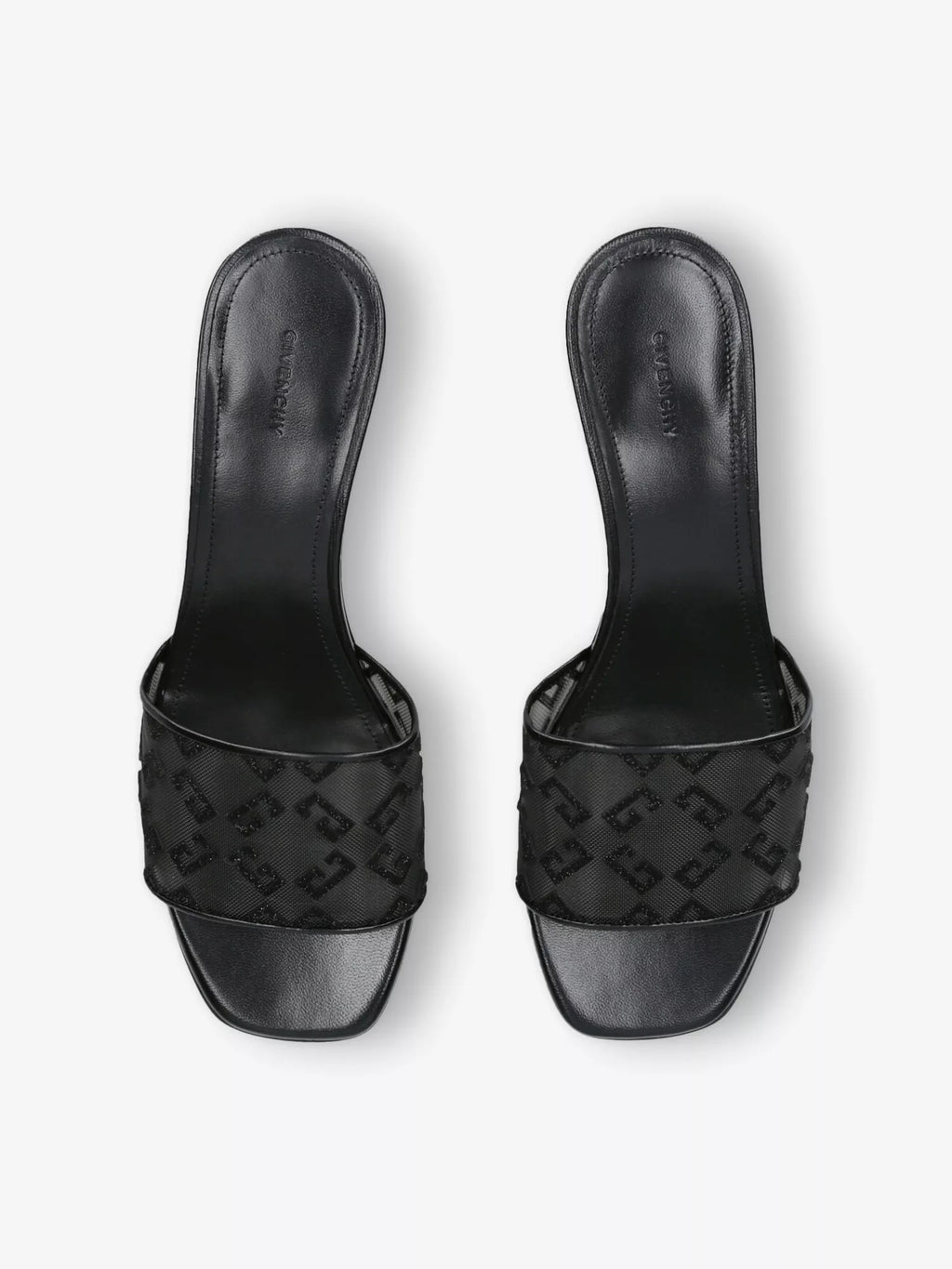 GIVENCHY G Cube 4G Transparent-Mesh Heeled Mules