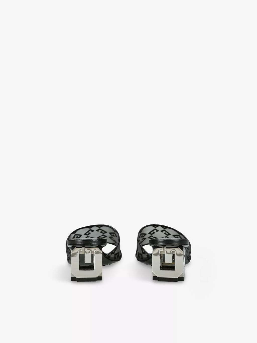 GIVENCHY G Cube 4G Transparent-Mesh Heeled Mules