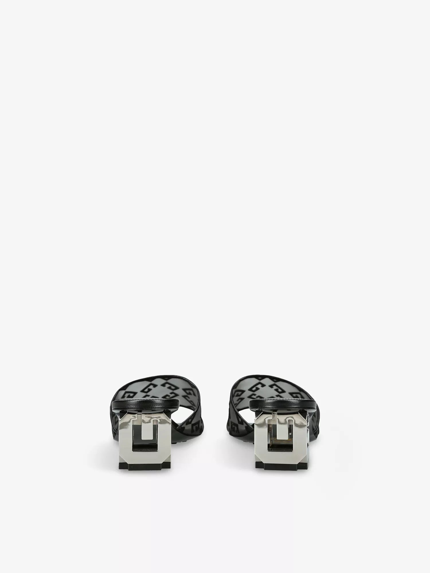 GIVENCHY G Cube 4G Transparent-Mesh Heeled Mules