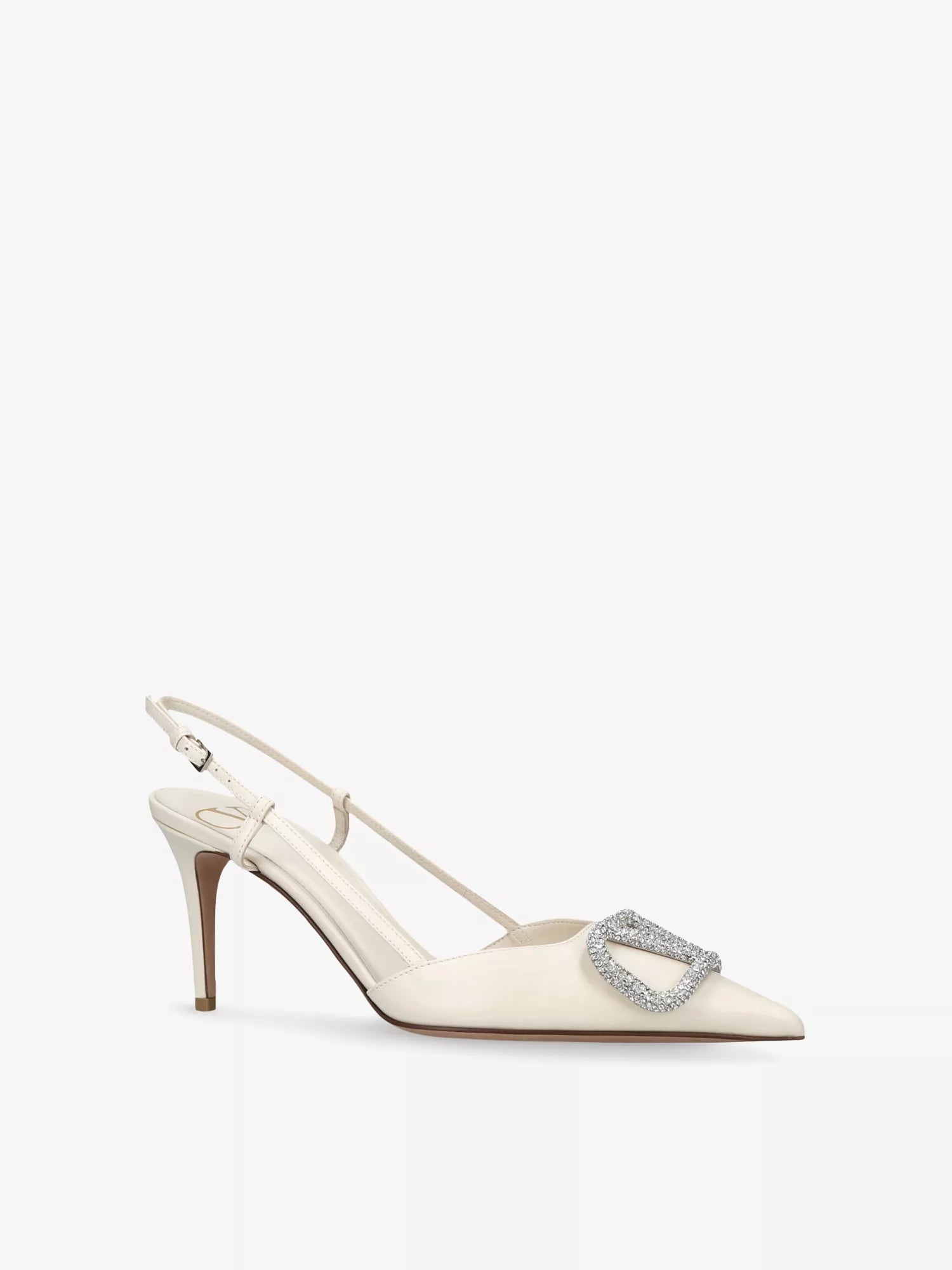 VLogo Signature 80 leather slingback pumps