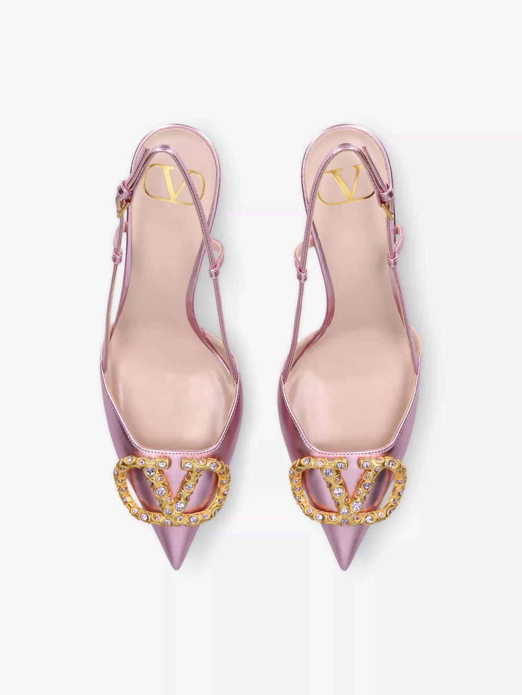 VLogo 80 Slingback Leather Heeled Courts