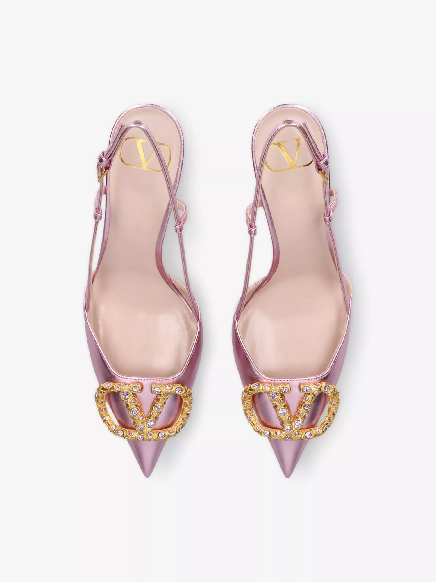 VLogo 80 Slingback Leather Heeled Courts