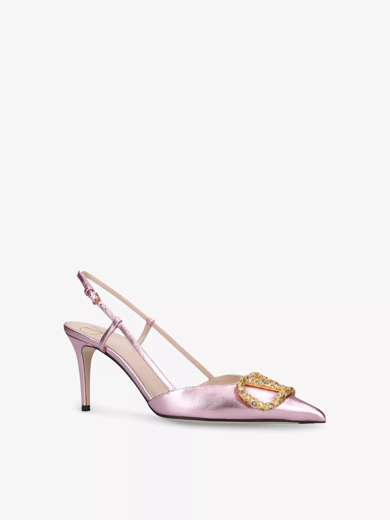 VLogo 80 Slingback Leather Heeled Courts
