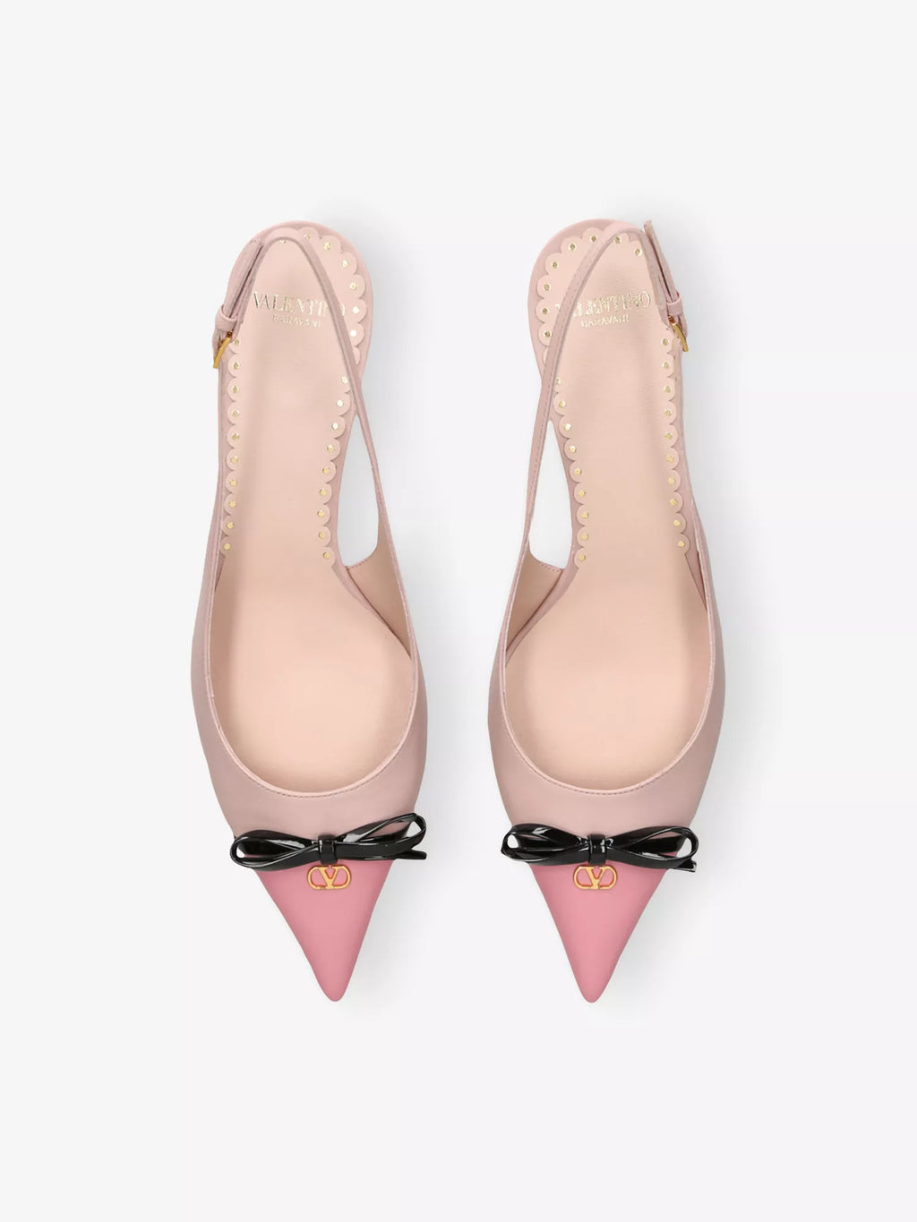 Bepointyn 45 Bow-Embroidered Slingback Patent-Leather Heeled Courts