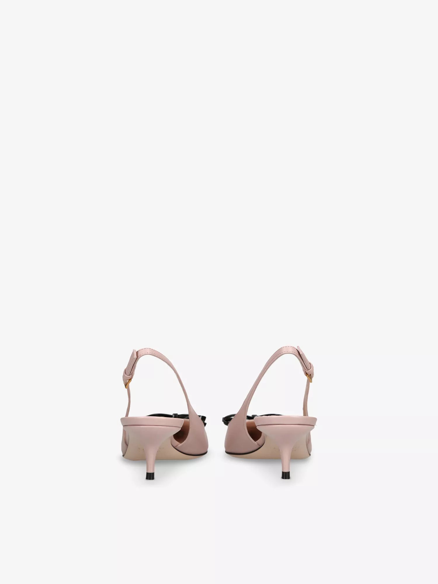 Bepointyn 45 Bow-Embroidered Slingback Patent-Leather Heeled Courts